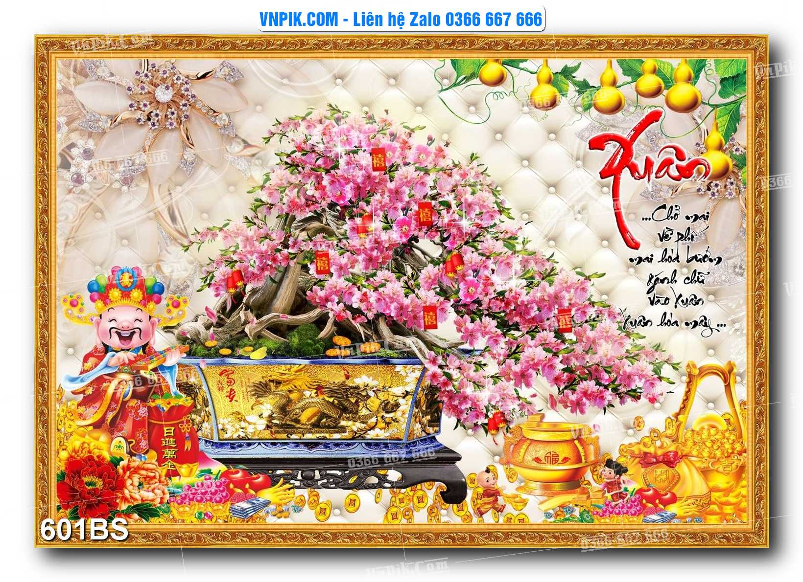 File PSD Tranh Bon Sai Cây Cảnh Trang Trí Siêu Đẹp Mã File 601BS