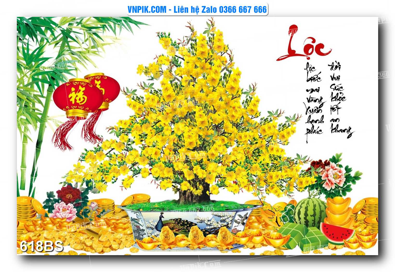 File PSD Tranh Bon Sai Cây Cảnh Trang Trí Siêu Đẹp Mã File 618BS
