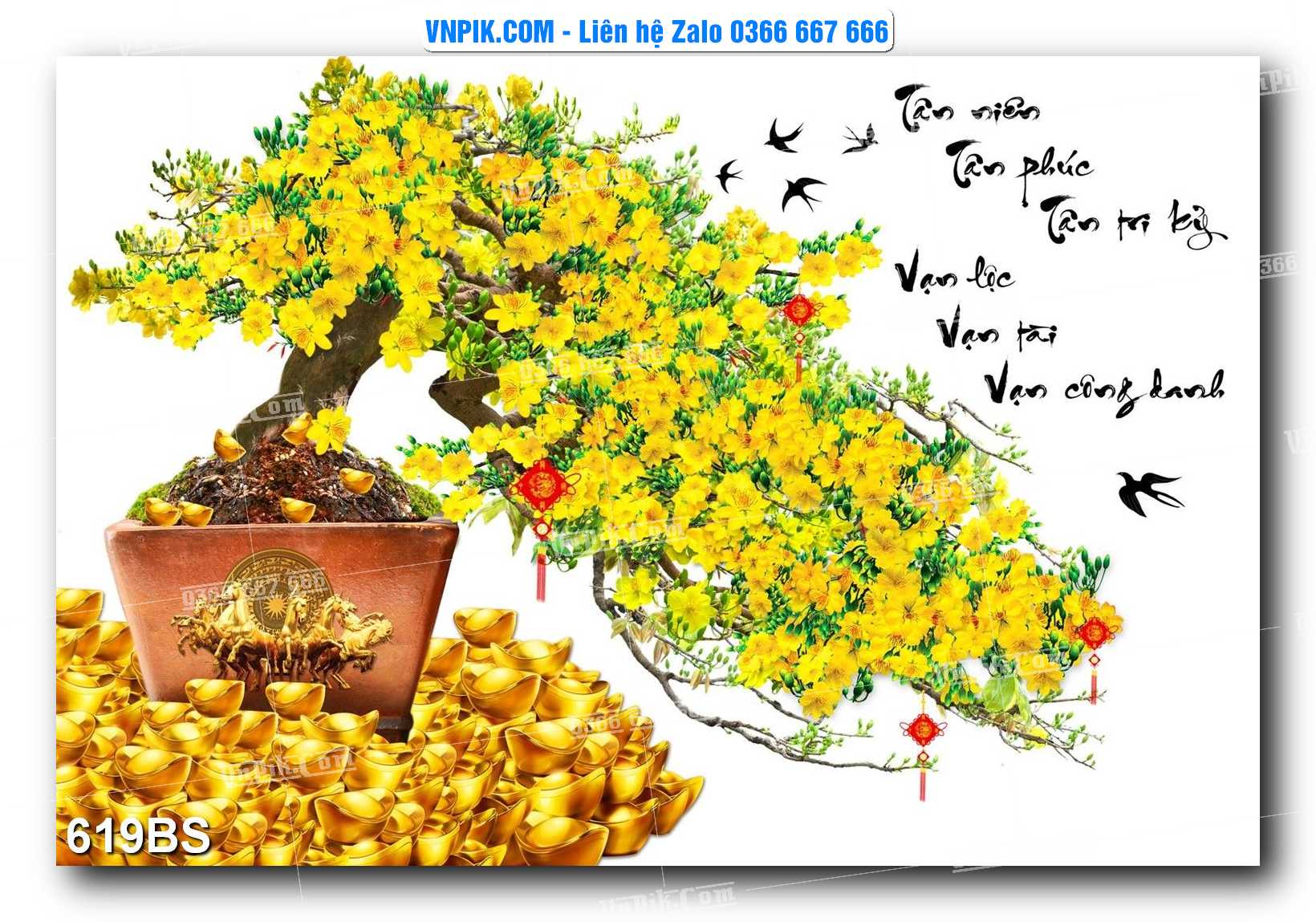 File PSD Tranh Bon Sai Cây Cảnh Trang Trí Siêu Đẹp Mã File 619BS