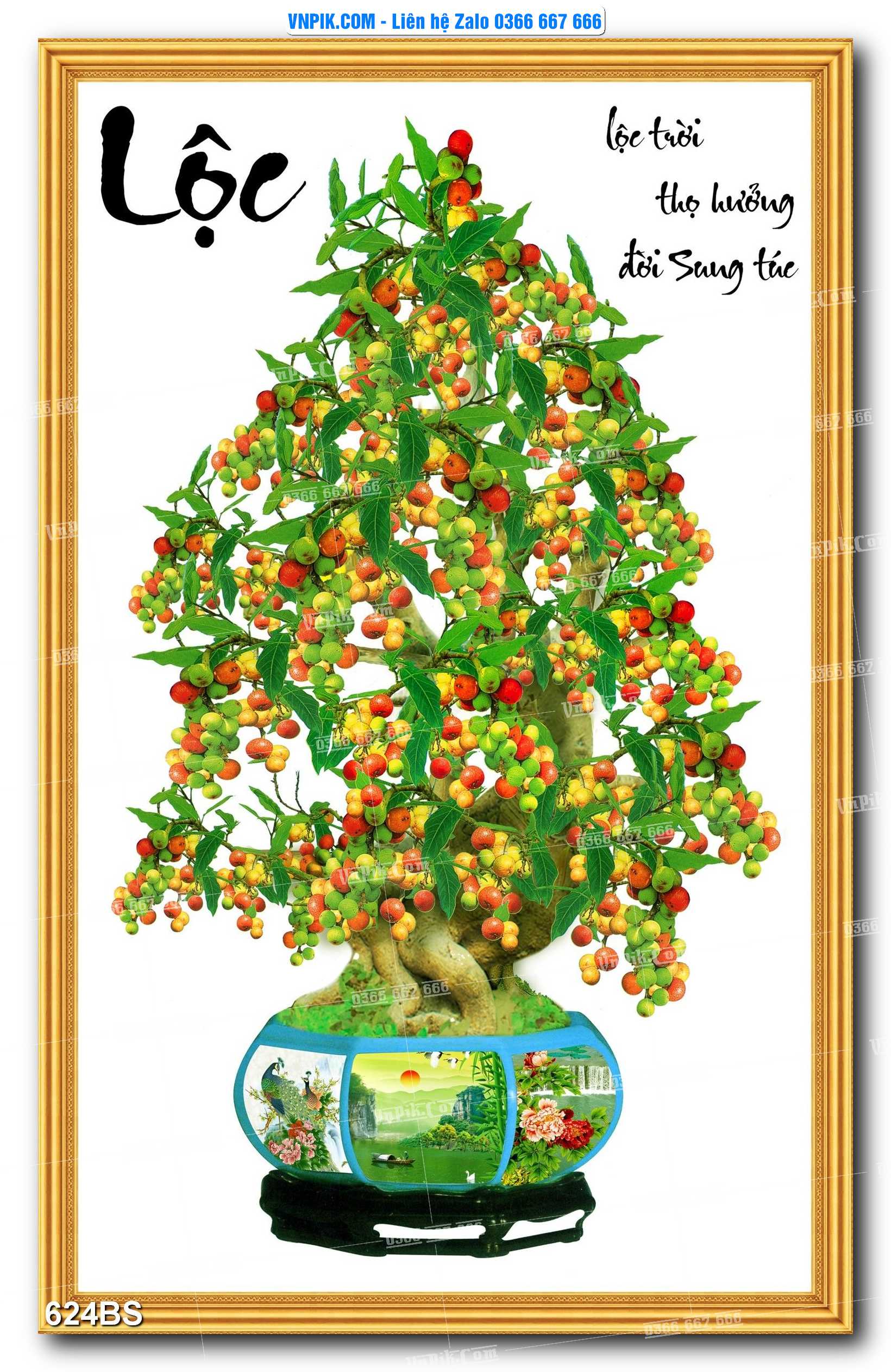 File PSD Tranh Bon Sai Cây Cảnh Trang Trí Siêu Đẹp Mã File 624BS