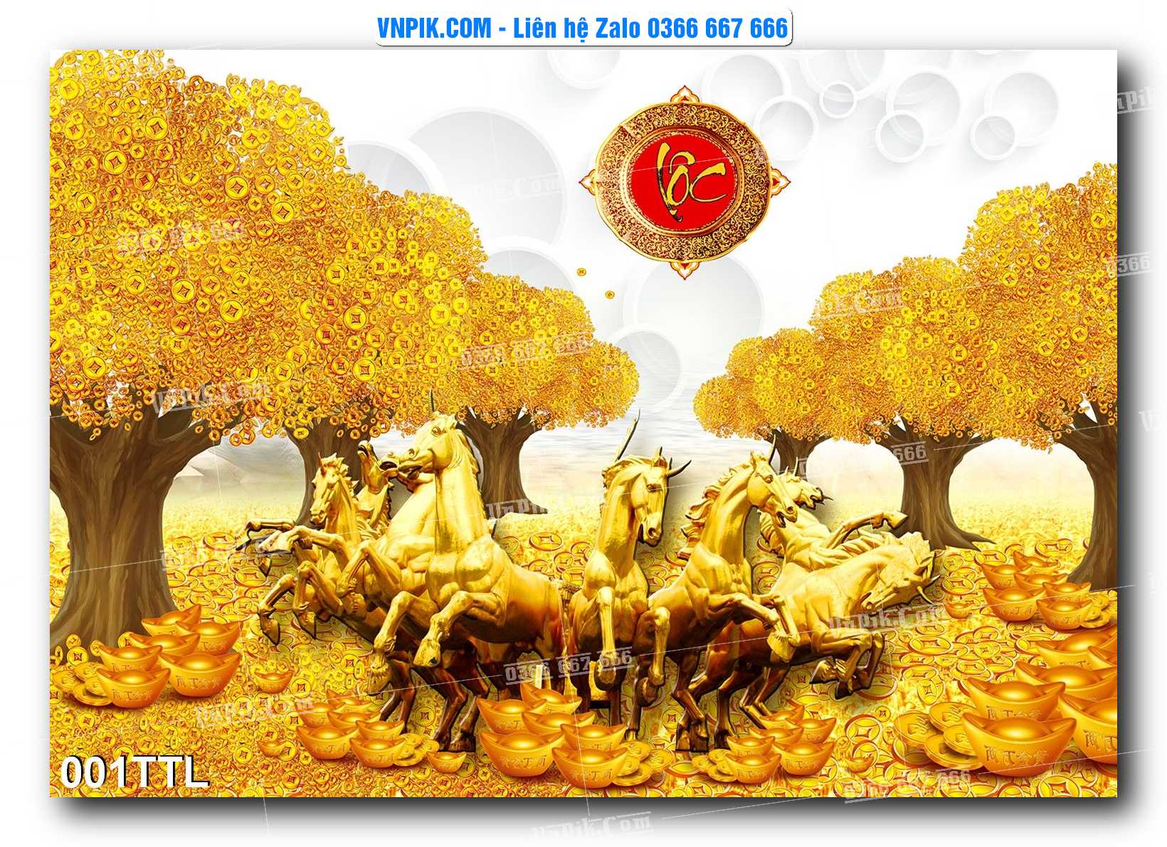 File PSD Vector Tranh Tài Lộc Mẫu Số 001TTL