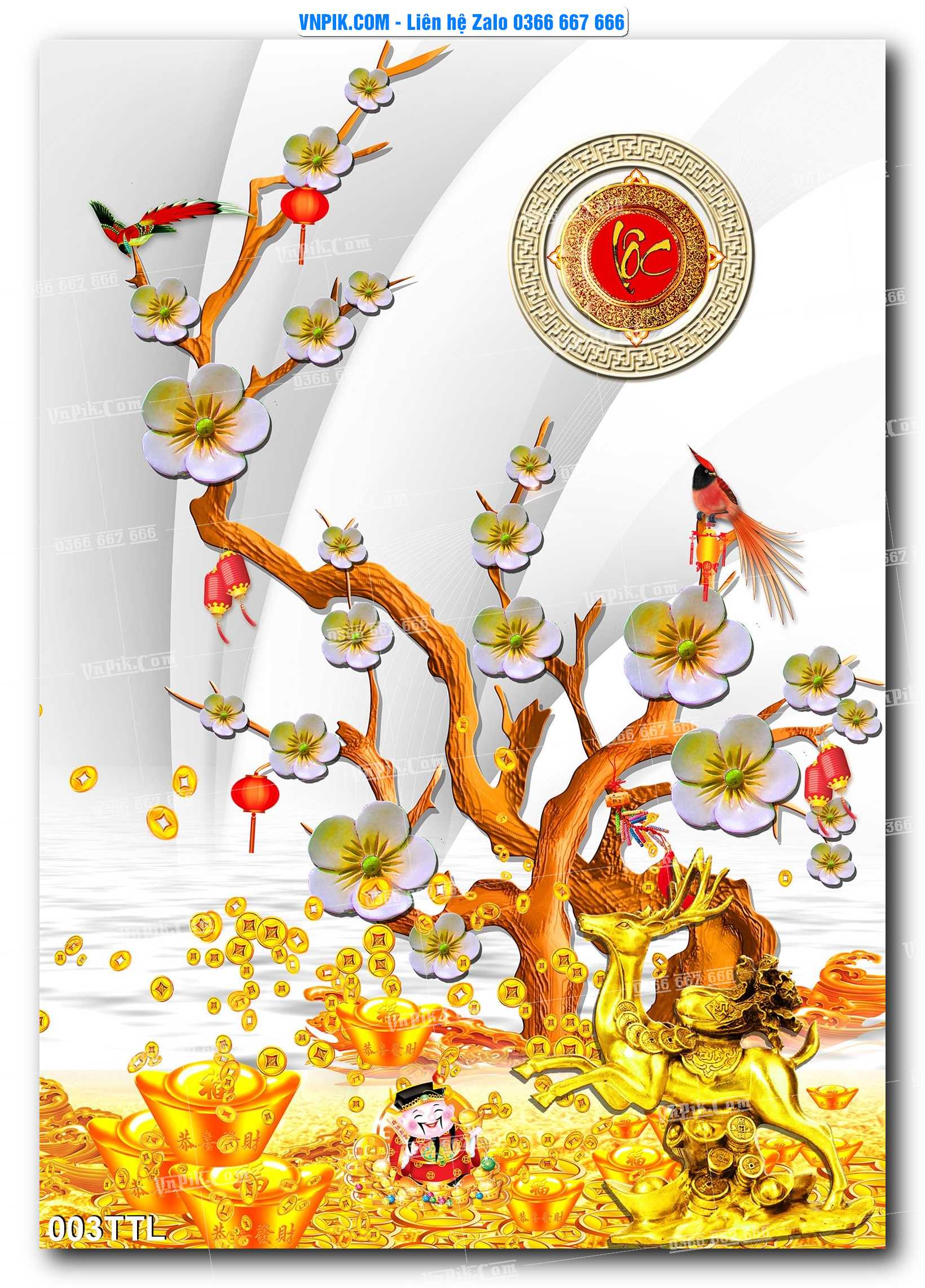 File PSD Vector Tranh Tài Lộc Mẫu Số 003TTL