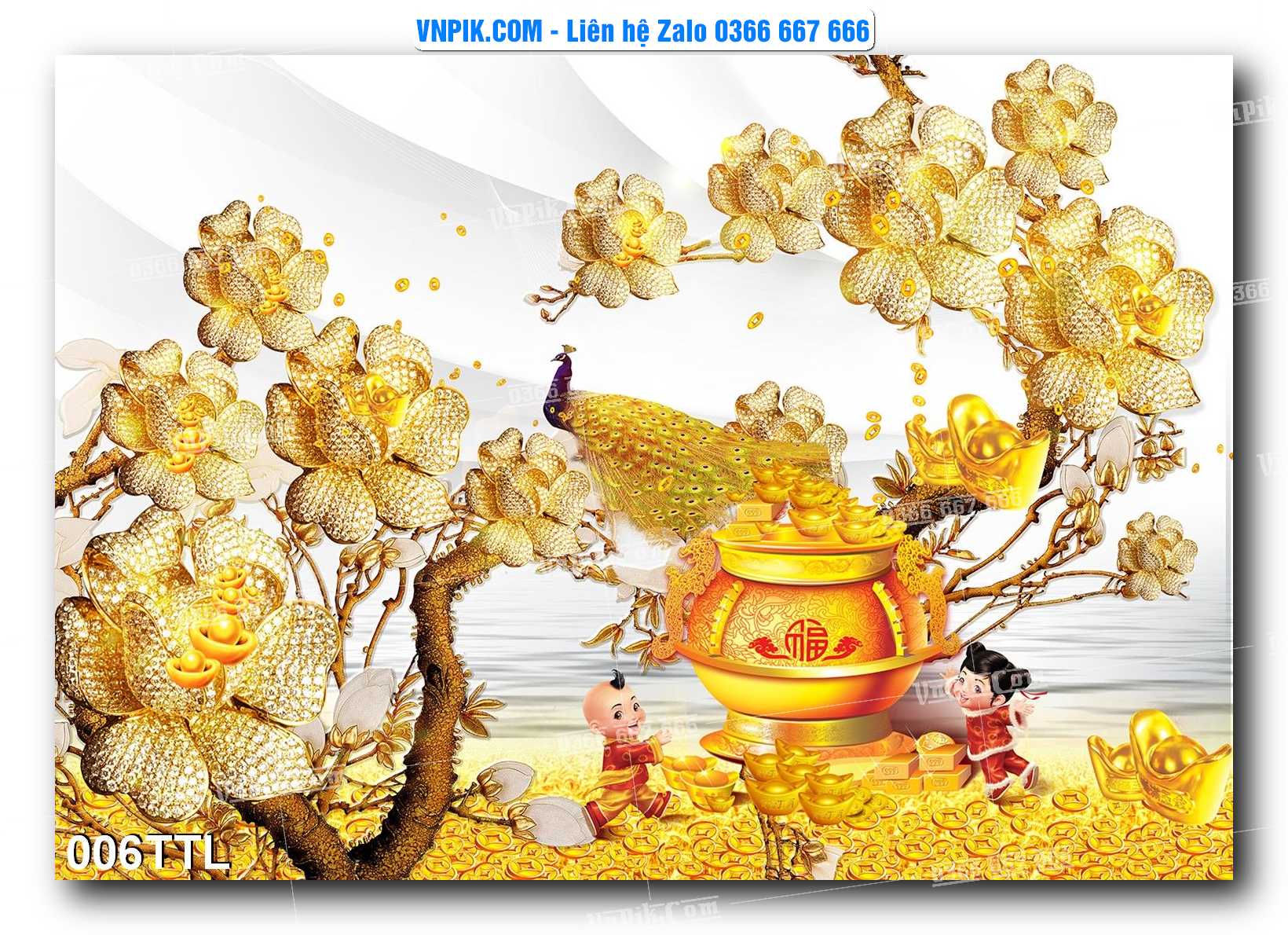 File PSD Vector Tranh Tài Lộc Mẫu Số 006TTL