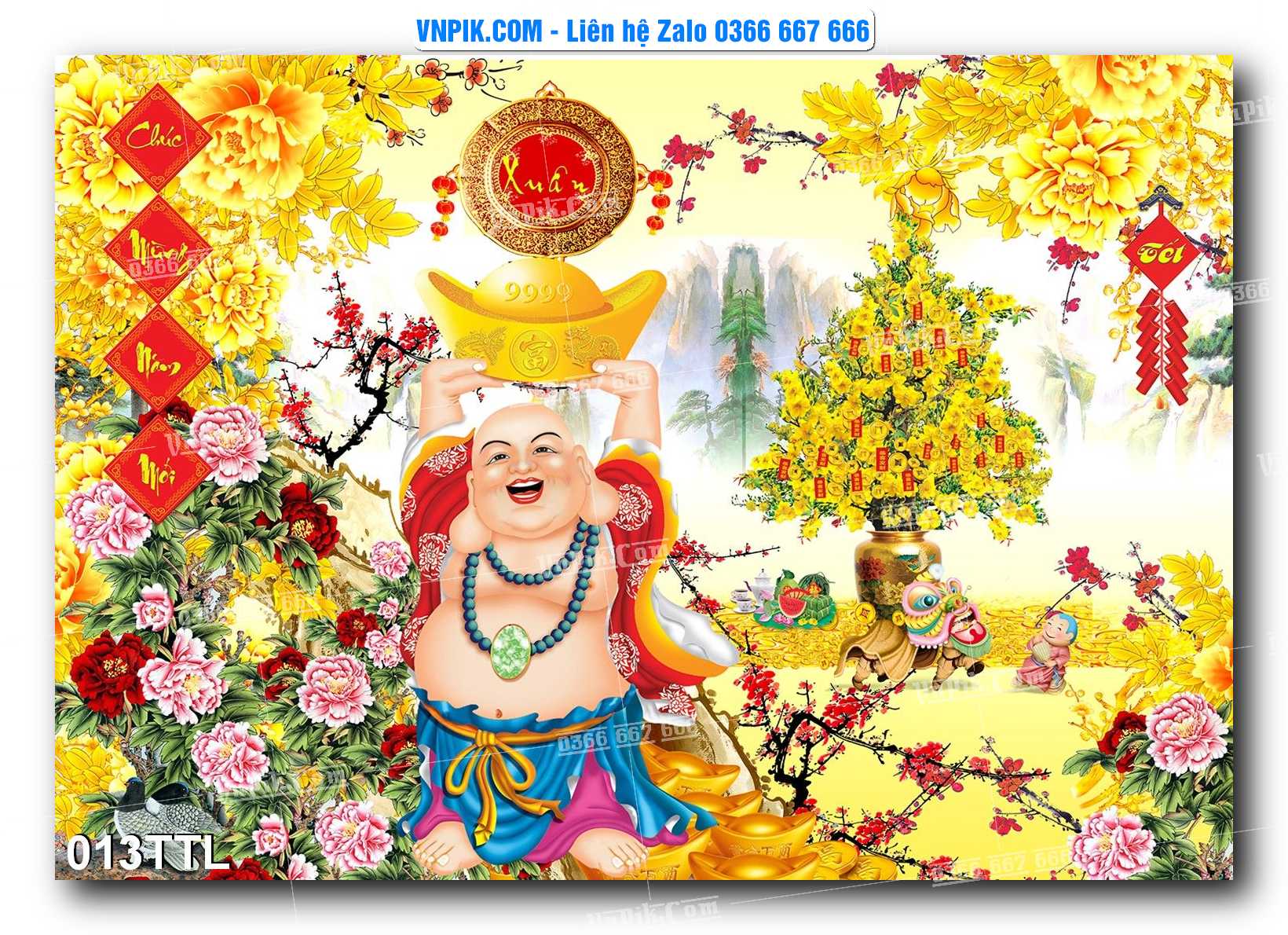 File PSD Vector Tranh Tài Lộc Mẫu Số 013TTL