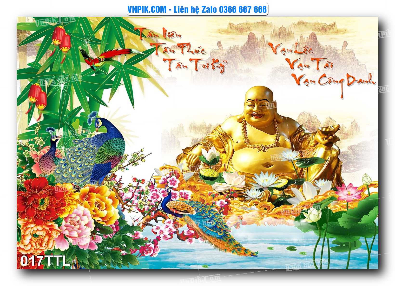 File PSD Vector Tranh Tài Lộc Mẫu Số 017TTL