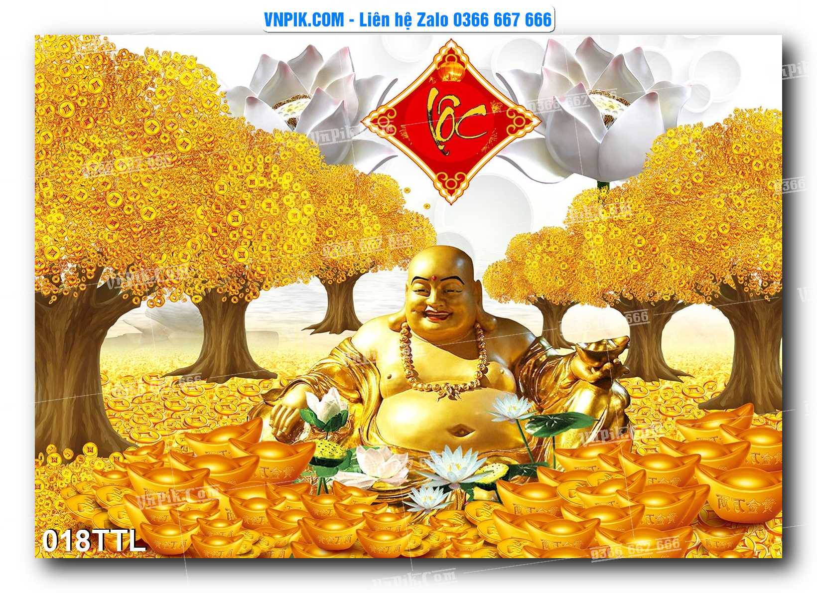 File PSD Vector Tranh Tài Lộc Mẫu Số 018TTL