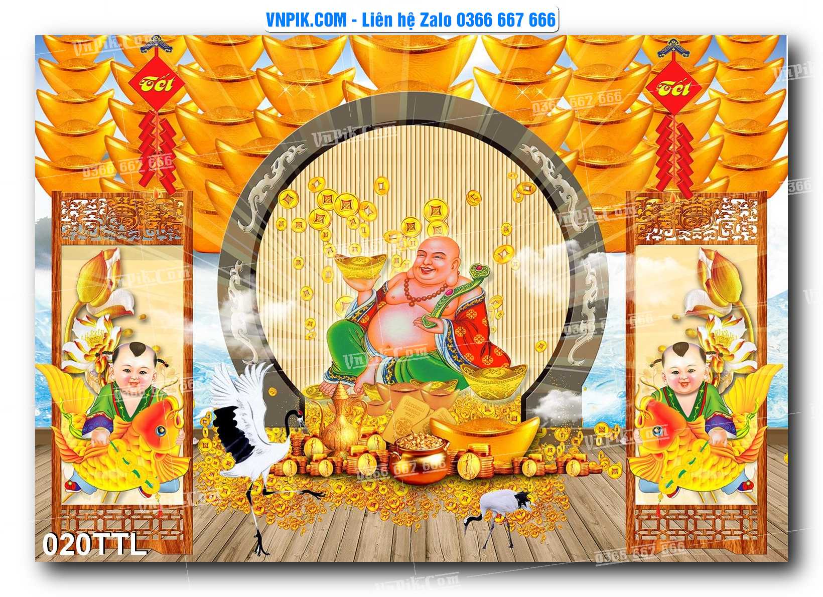 File PSD Vector Tranh Tài Lộc Mẫu Số 020TTL