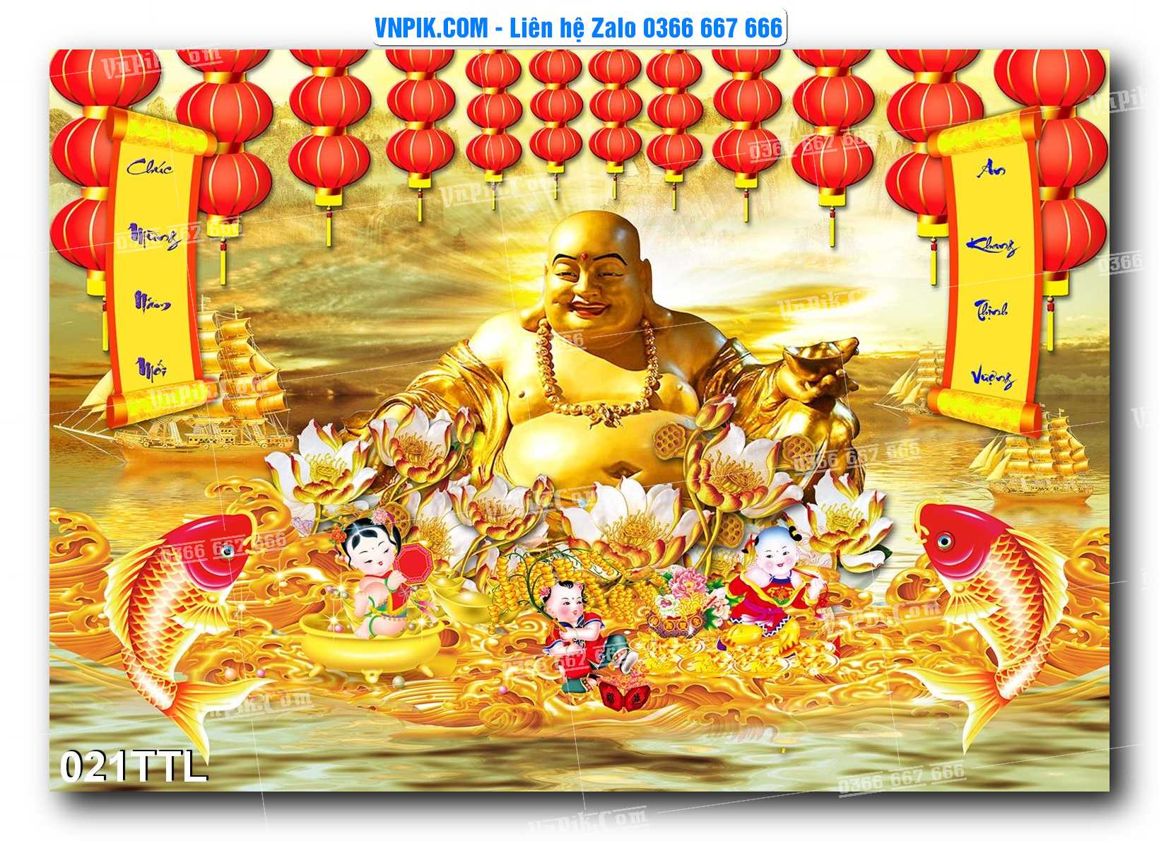 File PSD Vector Tranh Tài Lộc Mẫu Số 021TTL