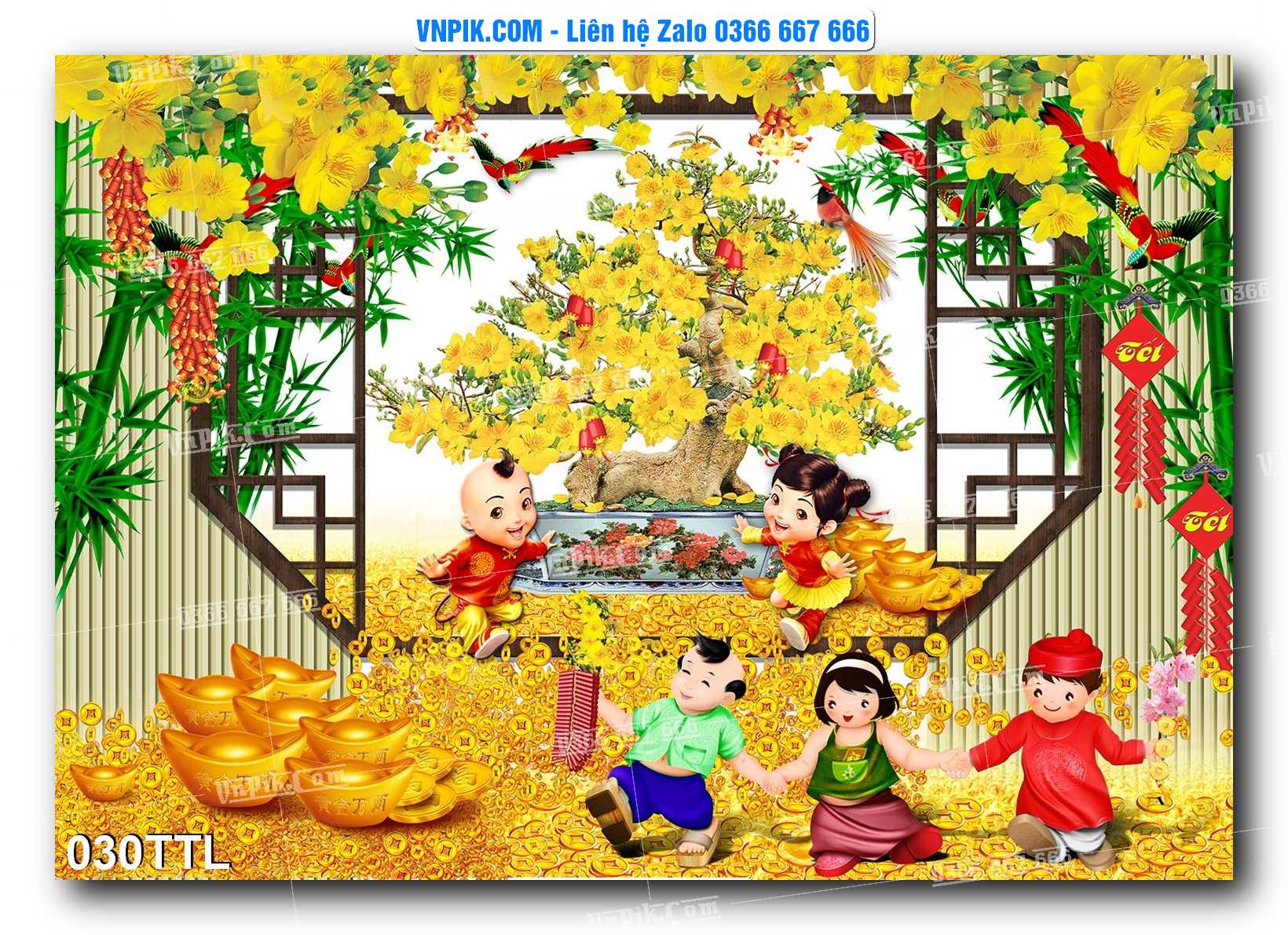 File PSD Vector Tranh Tài Lộc Mẫu Số 030TTL