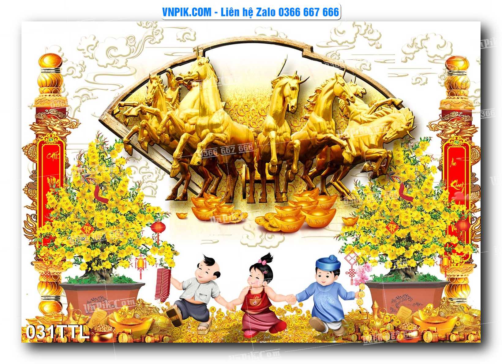 File PSD Vector Tranh Tài Lộc Mẫu Số 031TTL