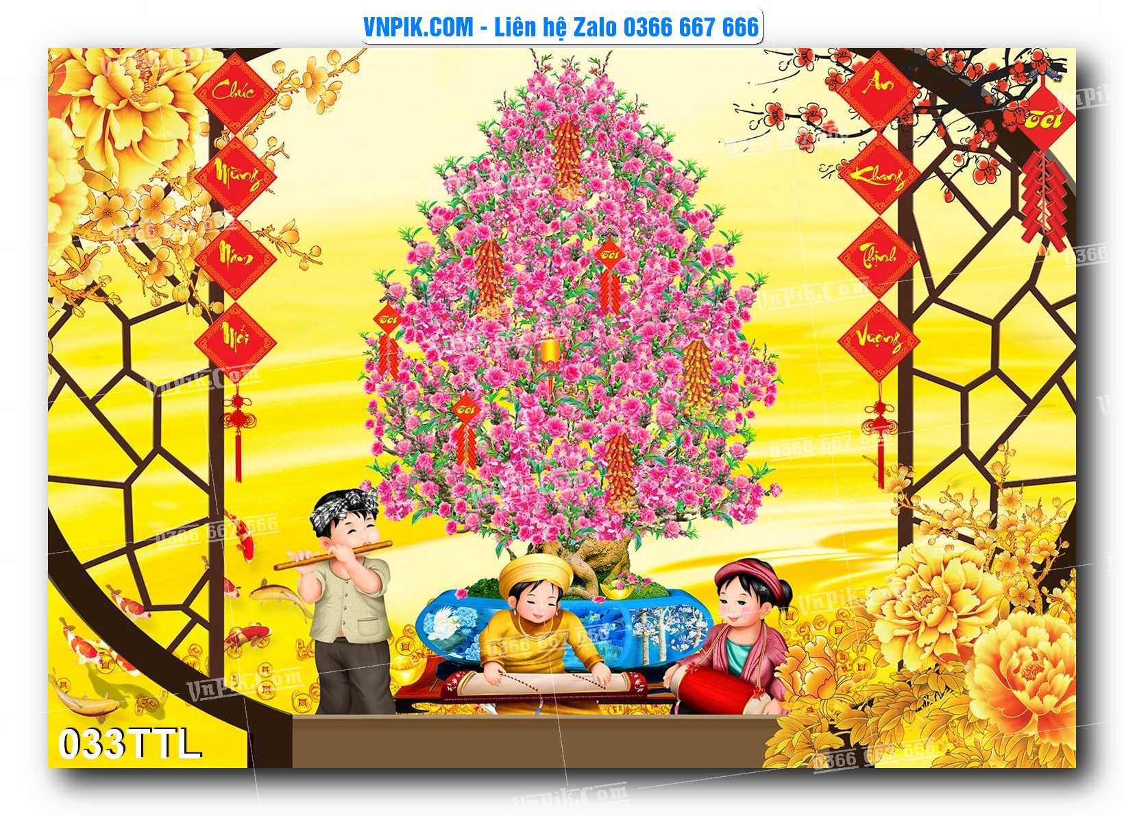 File PSD Vector Tranh Tài Lộc Mẫu Số 033TTL