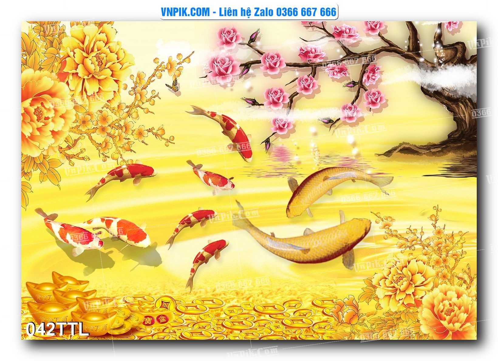 File PSD Vector Tranh Tài Lộc Mẫu Số 042TTL