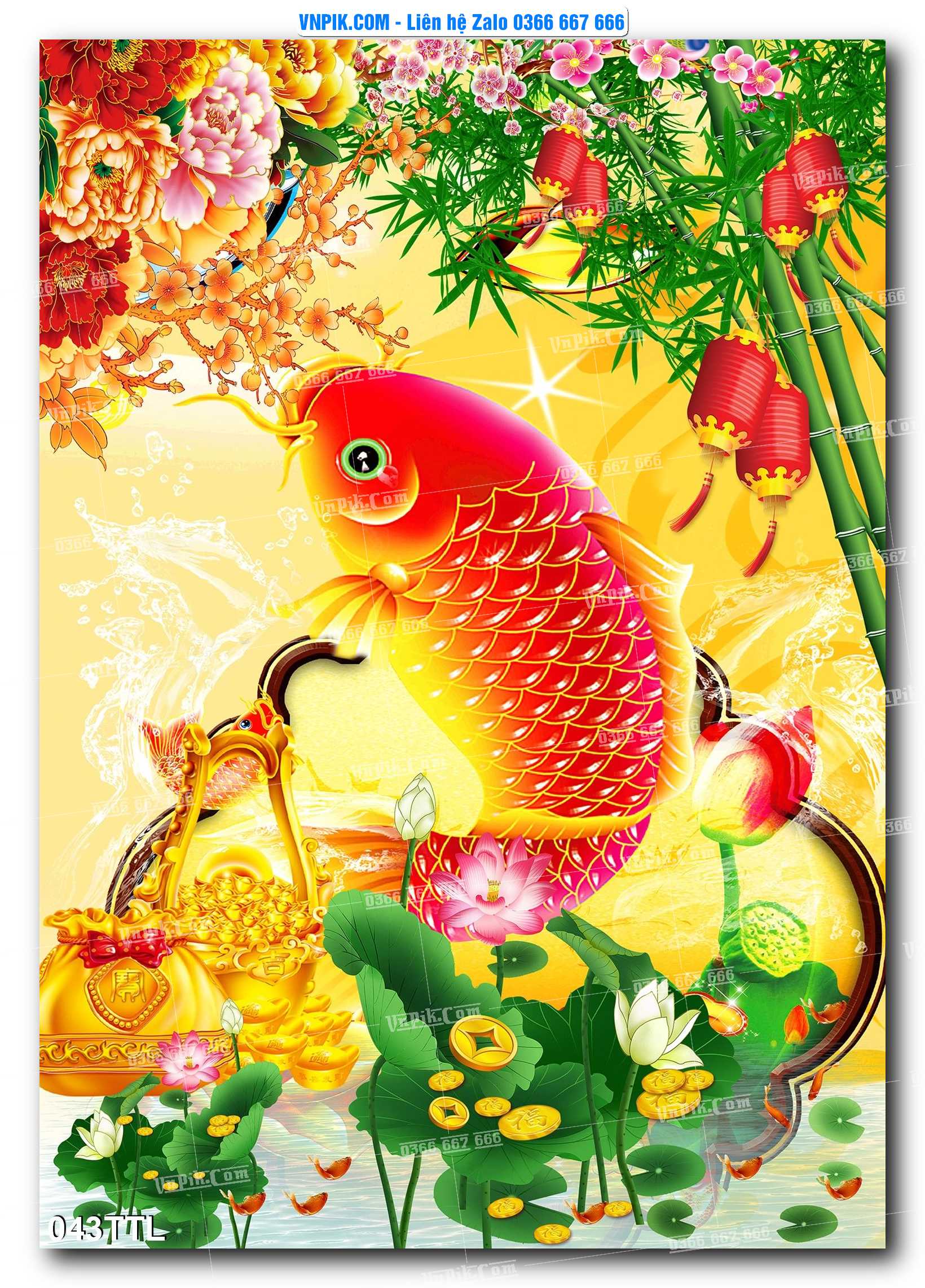 File PSD Vector Tranh Tài Lộc Mẫu Số 043TTL