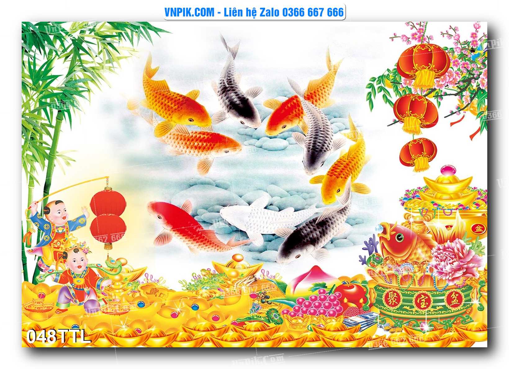 File PSD Vector Tranh Tài Lộc Mẫu Số 048TTL