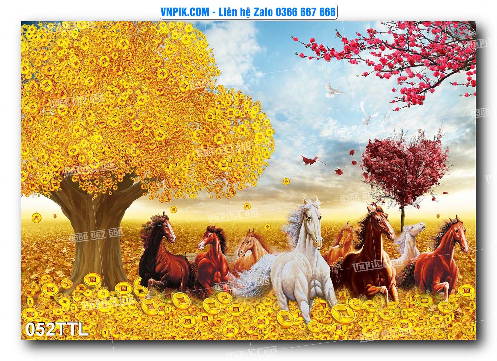 File PSD Vector Tranh Tài Lộc Mẫu Số 052TTL