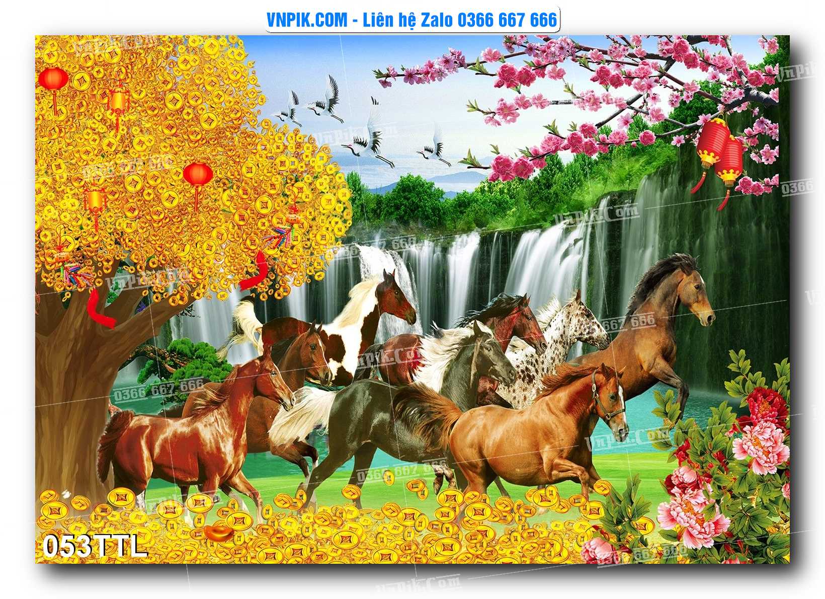 File PSD Vector Tranh Tài Lộc Mẫu Số 053TTL