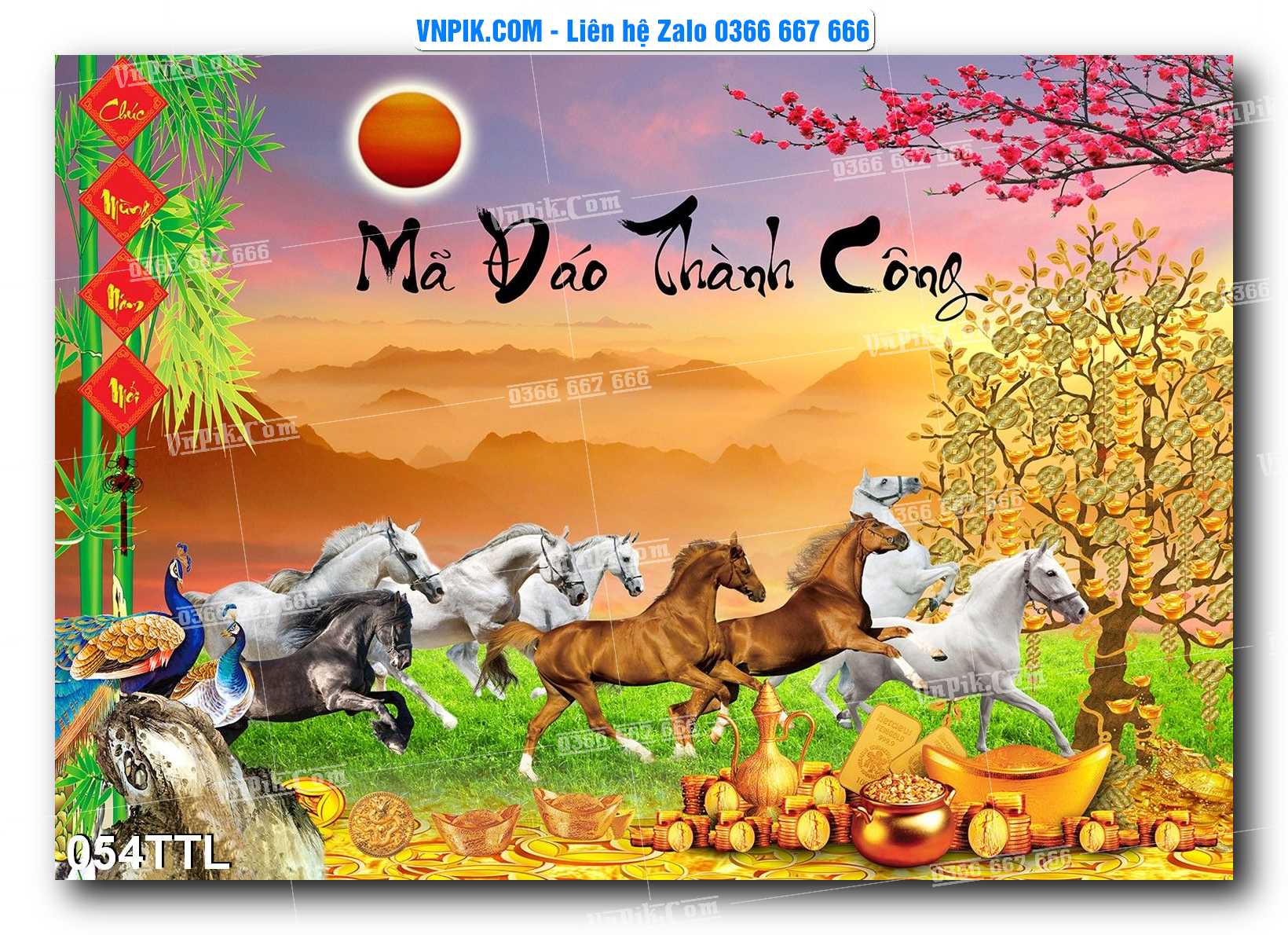 File PSD Vector Tranh Tài Lộc Mẫu Số 054TTL