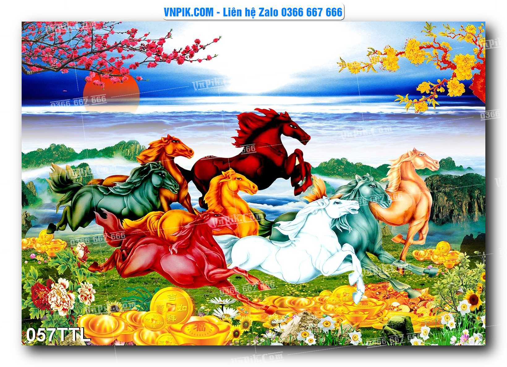 File PSD Vector Tranh Tài Lộc Mẫu Số 057TTL