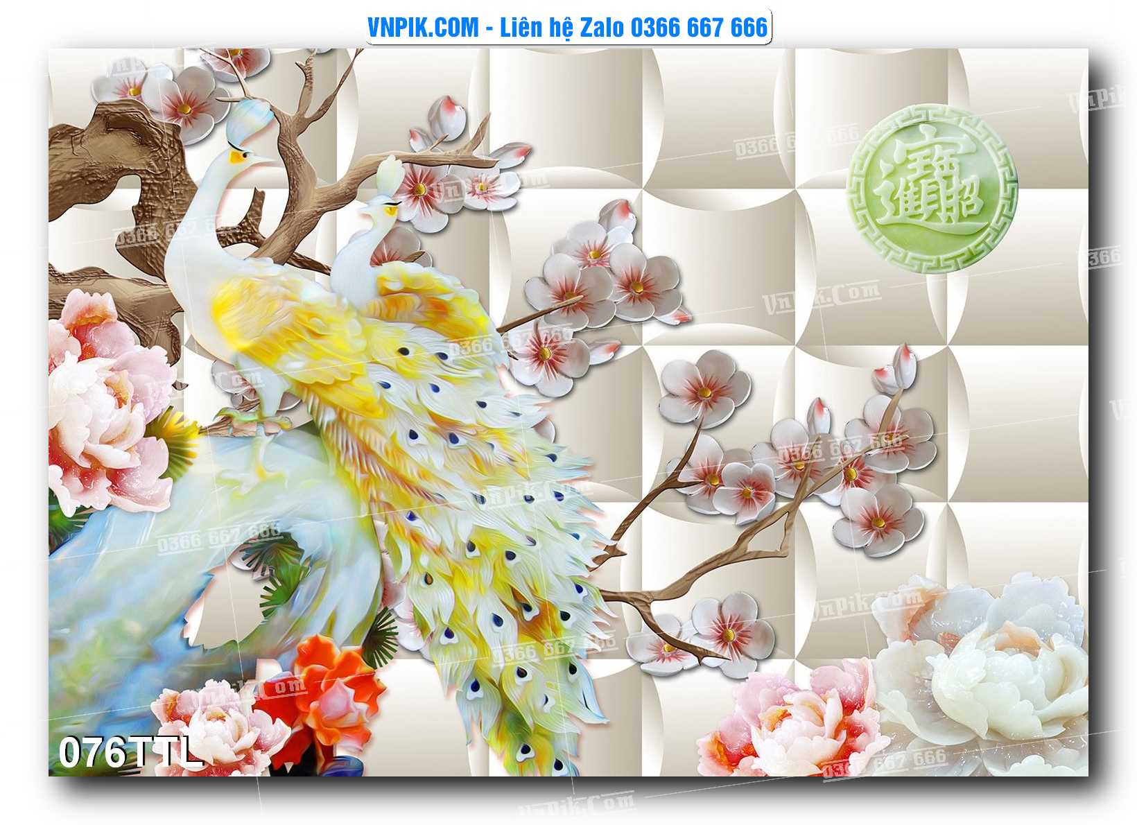 File PSD Vector Tranh Tài Lộc Mẫu Số 076TTL