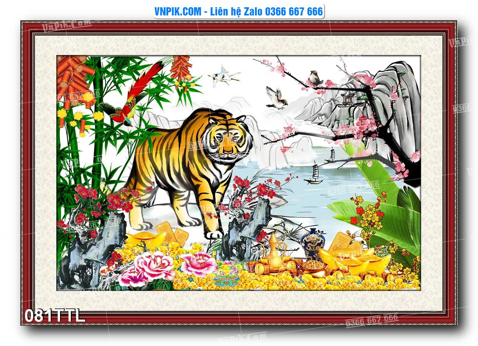 File PSD Vector Tranh Tài Lộc Mẫu Số 081TTL
