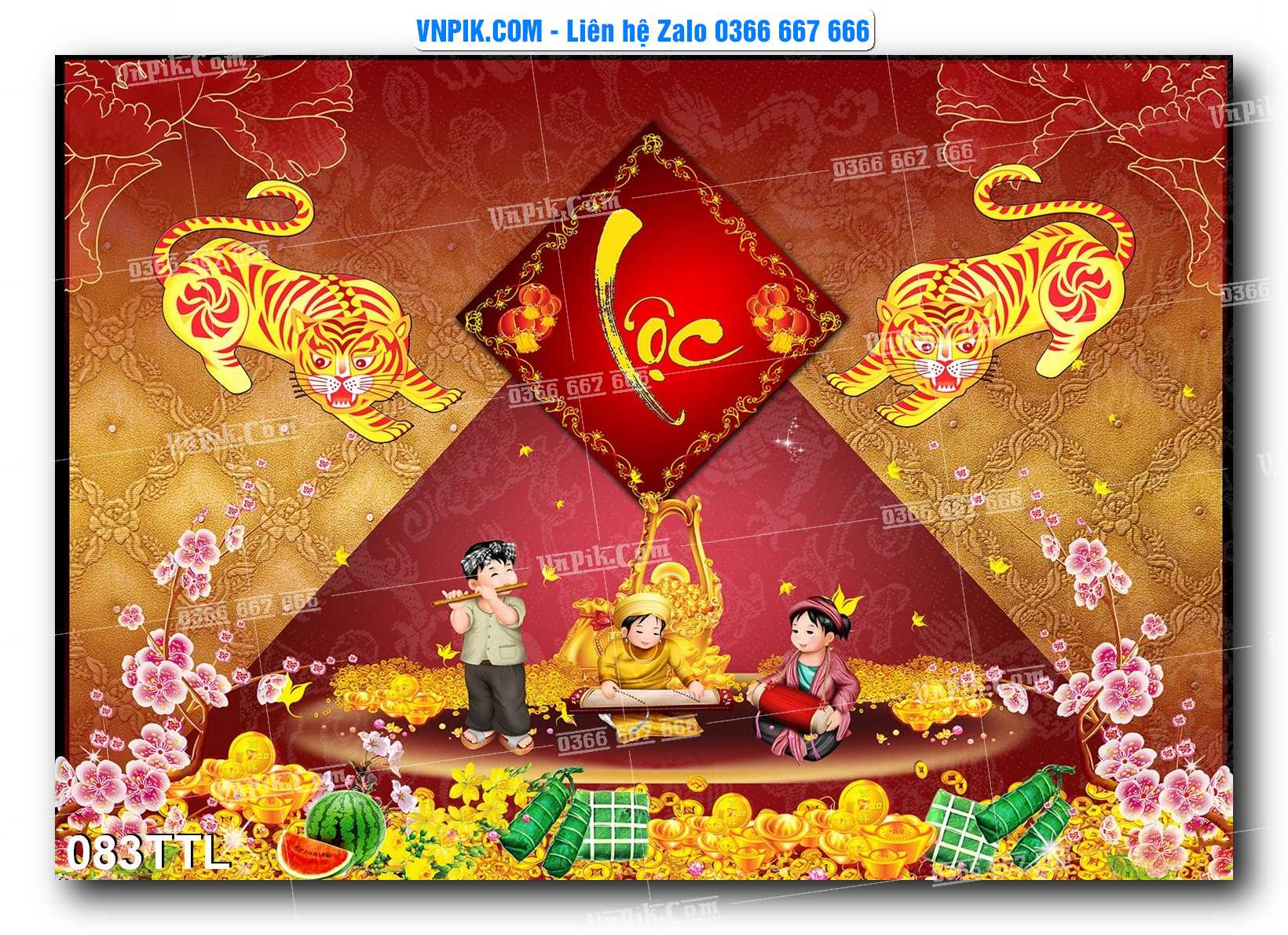 File PSD Vector Tranh Tài Lộc Mẫu Số 083TTL