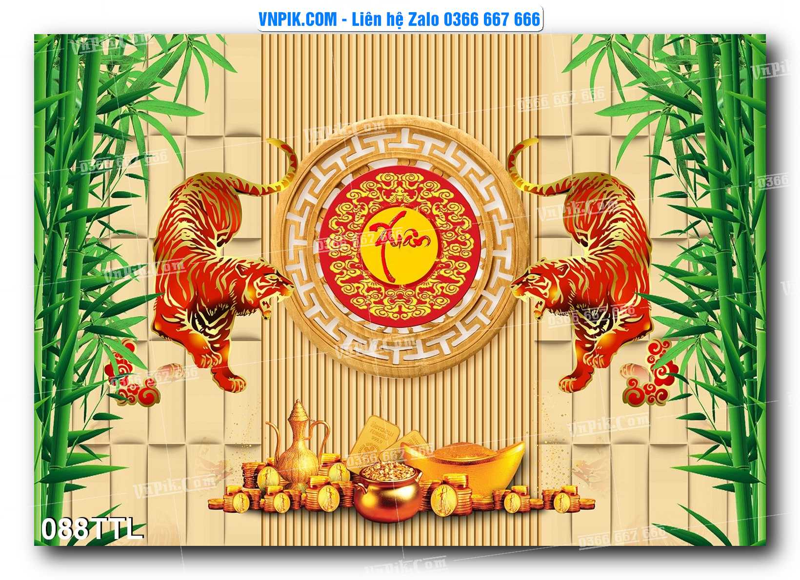File PSD Vector Tranh Tài Lộc Mẫu Số 088TTL