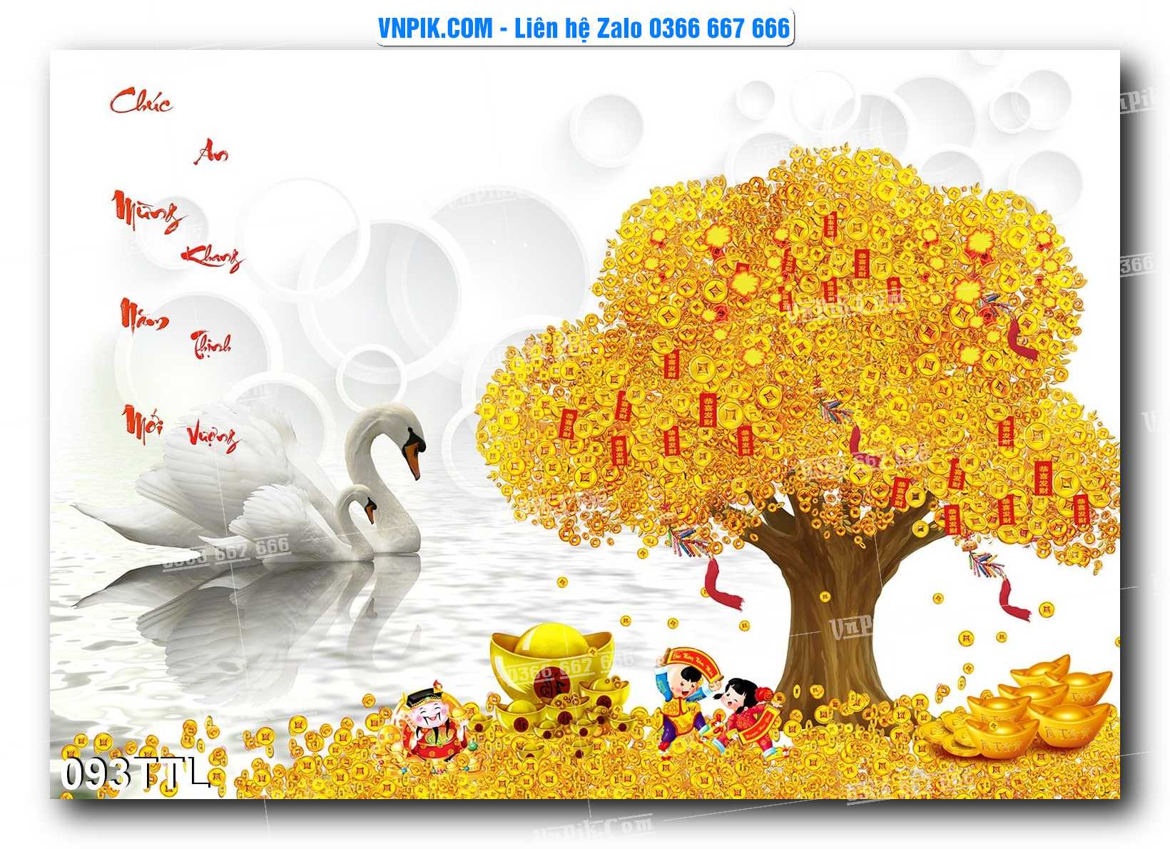 File PSD Vector Tranh Tài Lộc Mẫu Số 093TTL