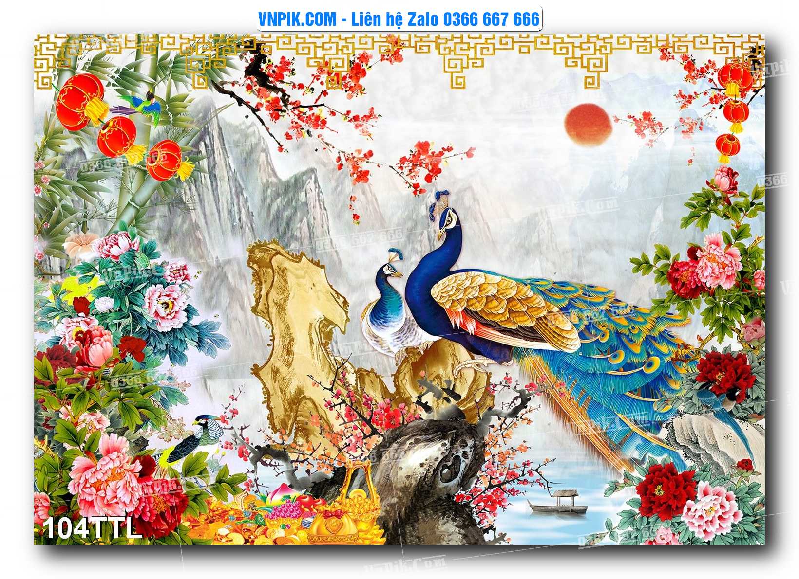 File PSD Vector Tranh Tài Lộc Mẫu Số 104TTL