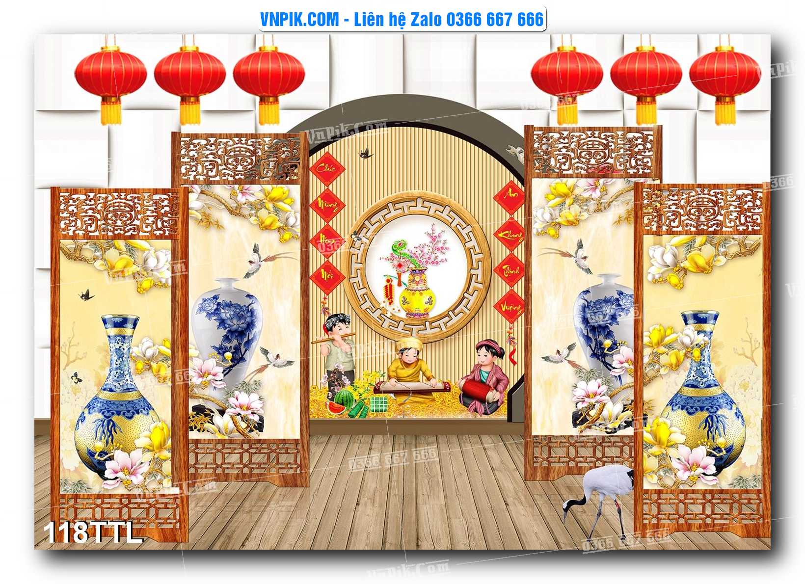 File PSD Vector Tranh Tài Lộc Mẫu Số 118TTL