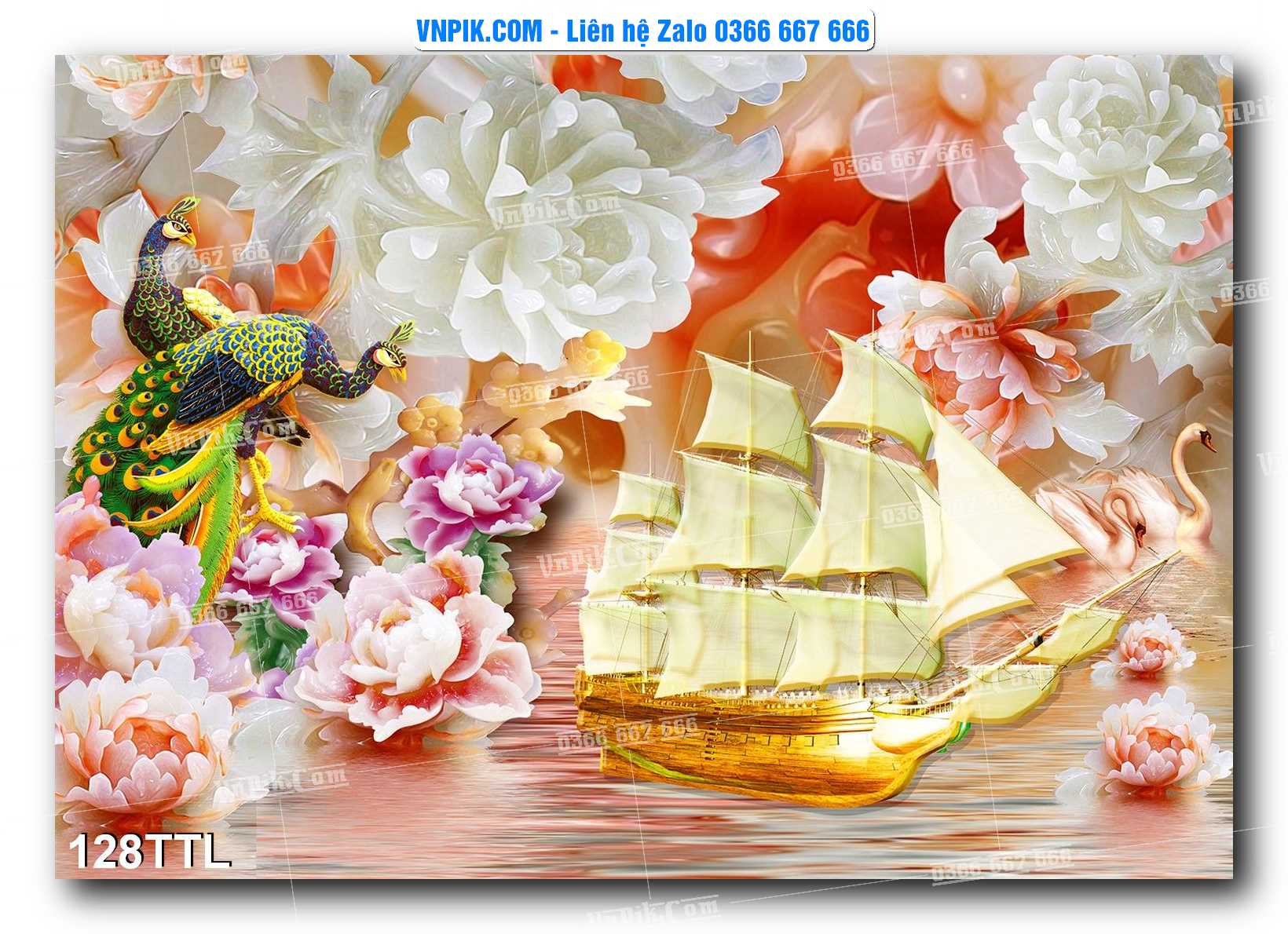 File PSD Vector Tranh Tài Lộc Mẫu Số 128TTL