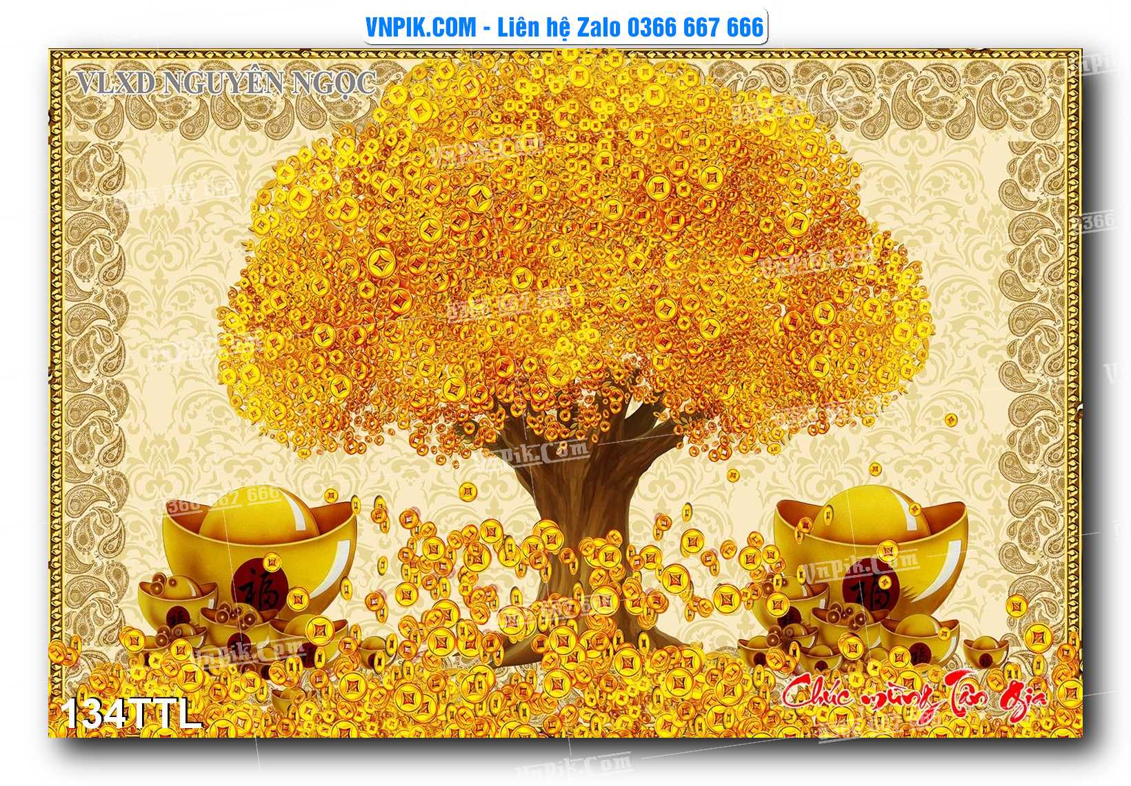File PSD Vector Tranh Tài Lộc Mẫu Số 134TTL