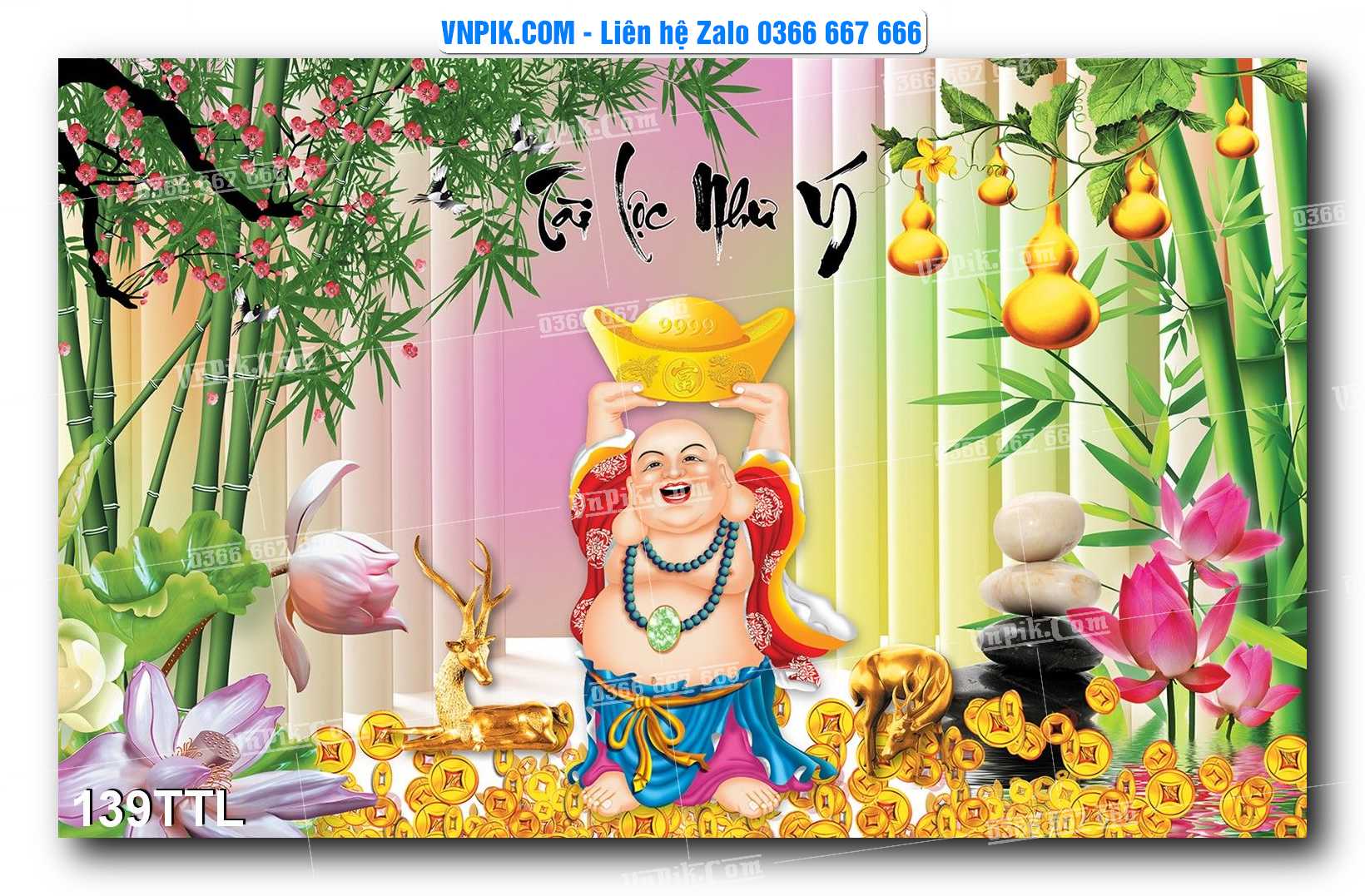 File PSD Vector Tranh Tài Lộc Mẫu Số 139TTL