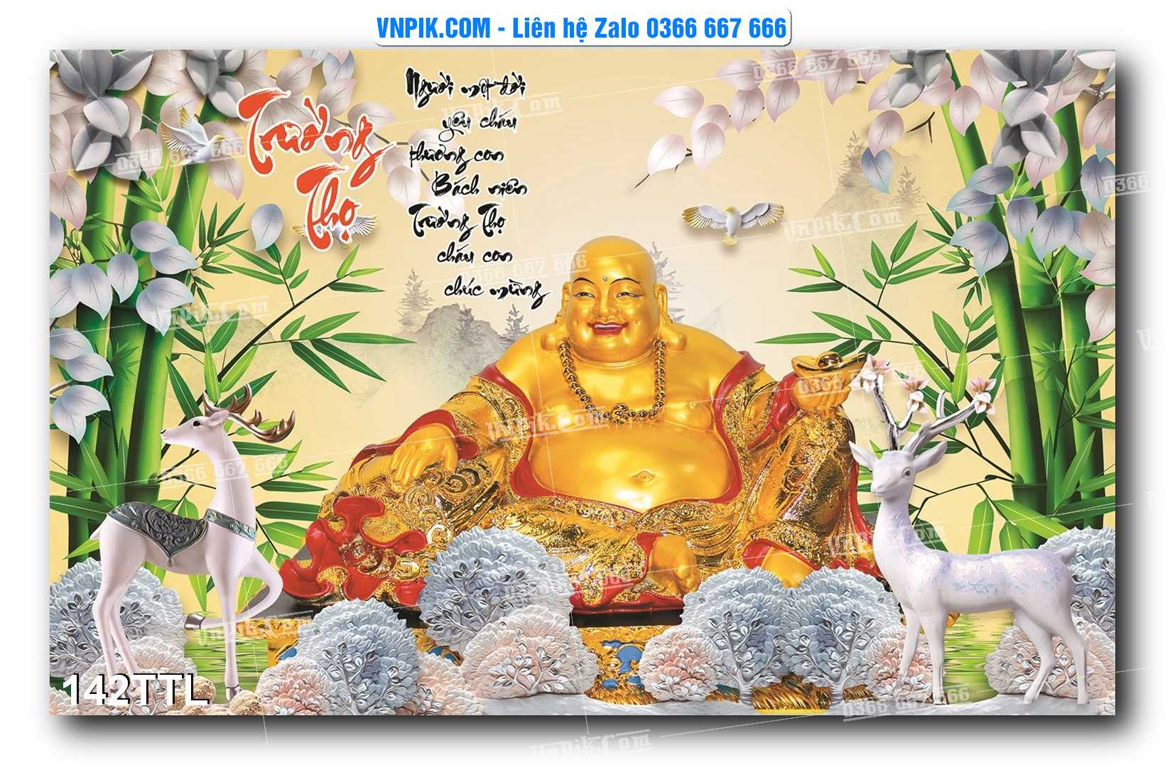 File PSD Vector Tranh Tài Lộc Mẫu Số 142TTL