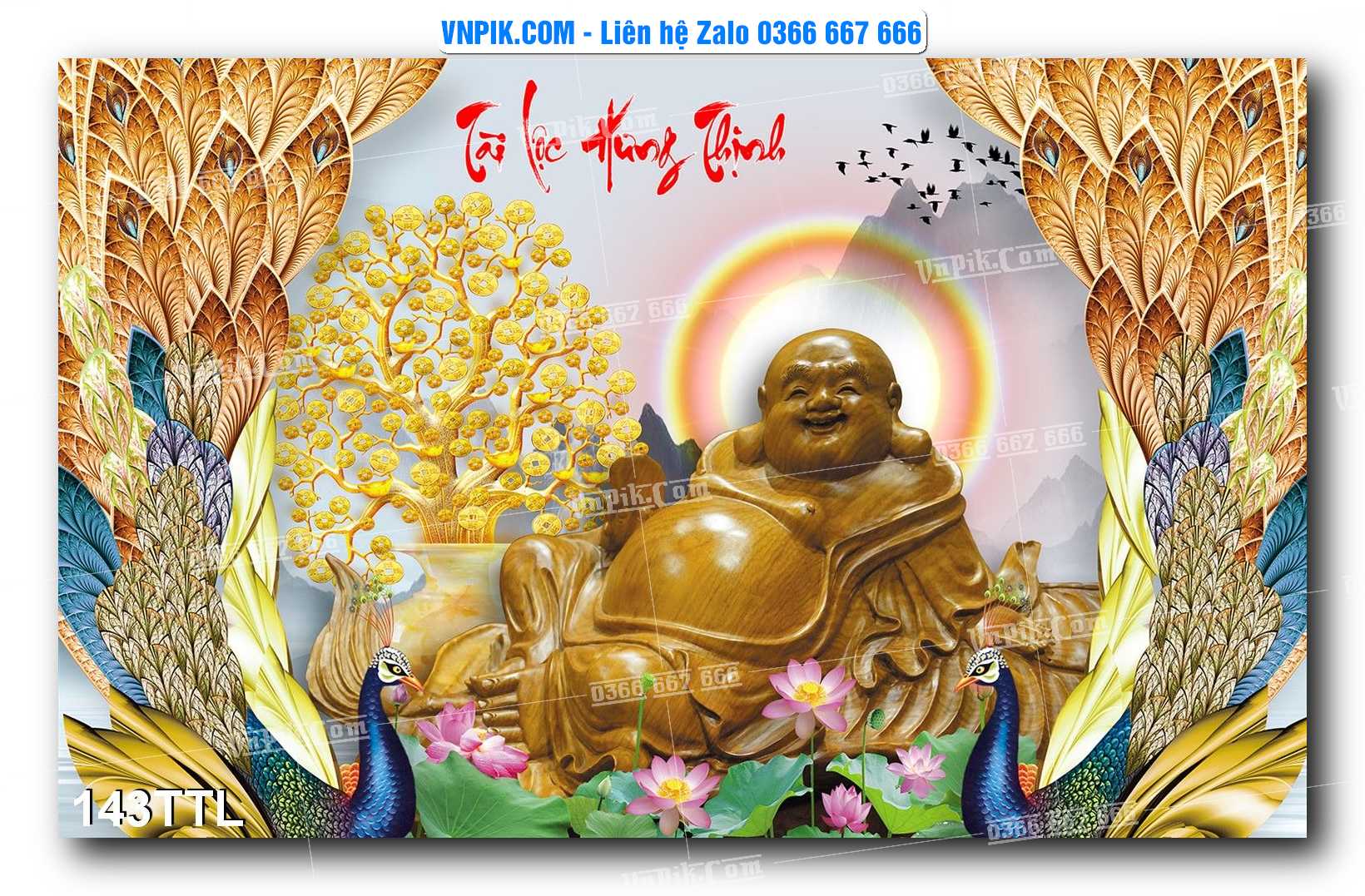 File PSD Vector Tranh Tài Lộc Mẫu Số 143TTL