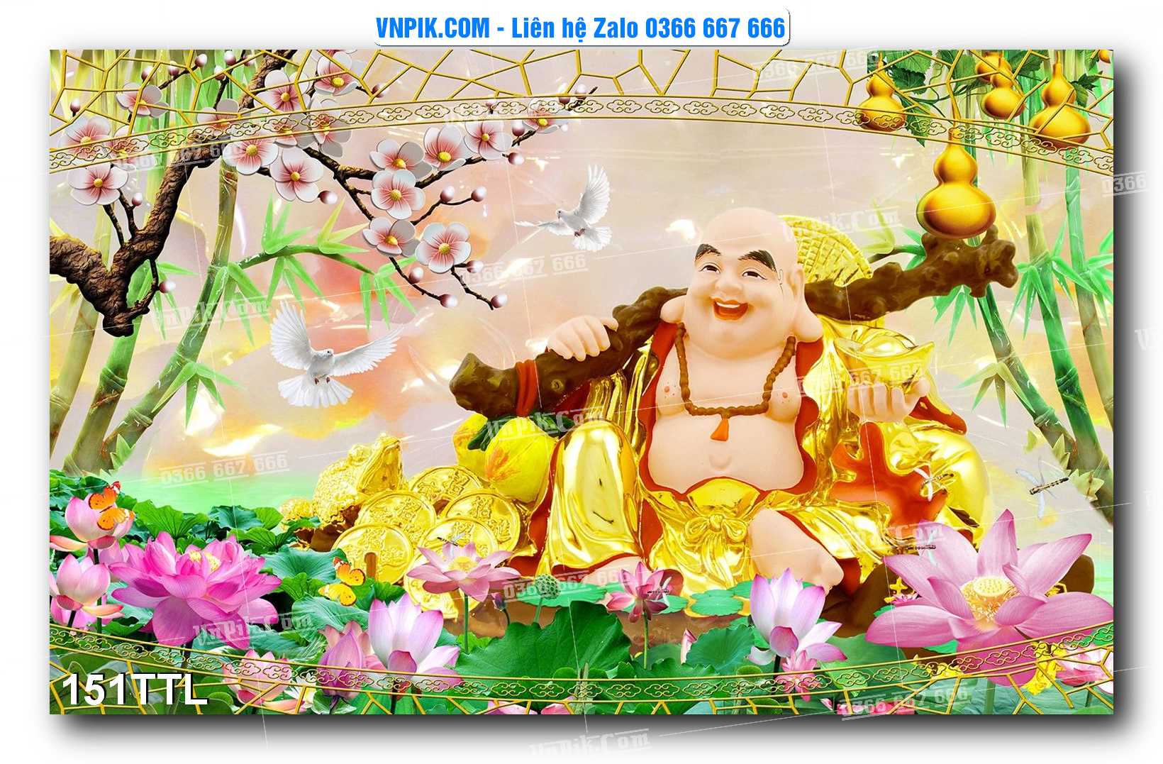 File PSD Vector Tranh Tài Lộc Mẫu Số 151TTL