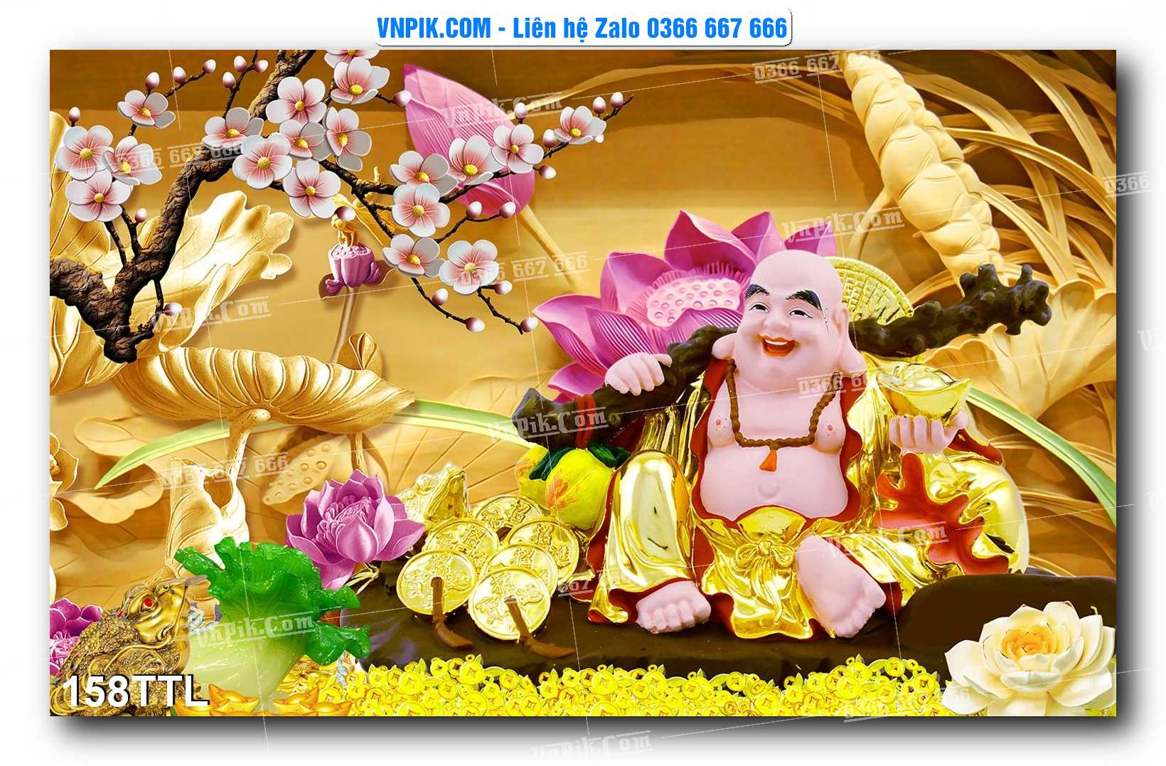 File PSD Vector Tranh Tài Lộc Mẫu Số 158TTL
