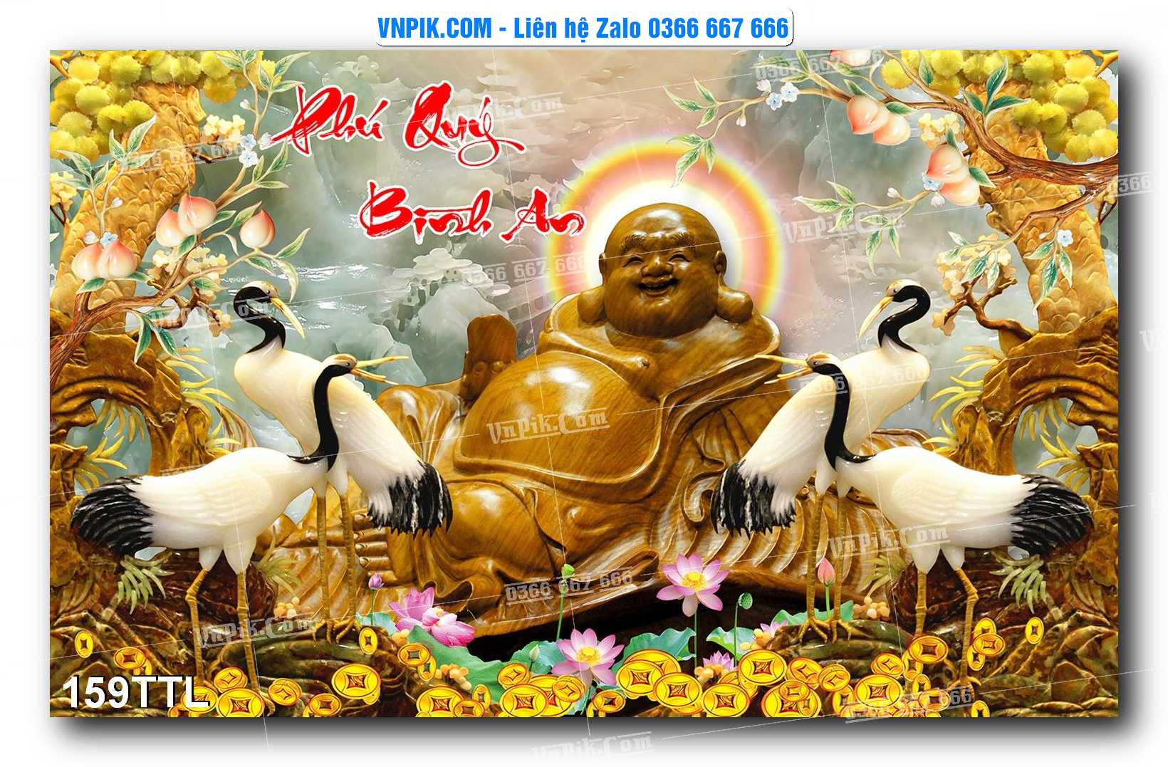 File PSD Vector Tranh Tài Lộc Mẫu Số 159TTL