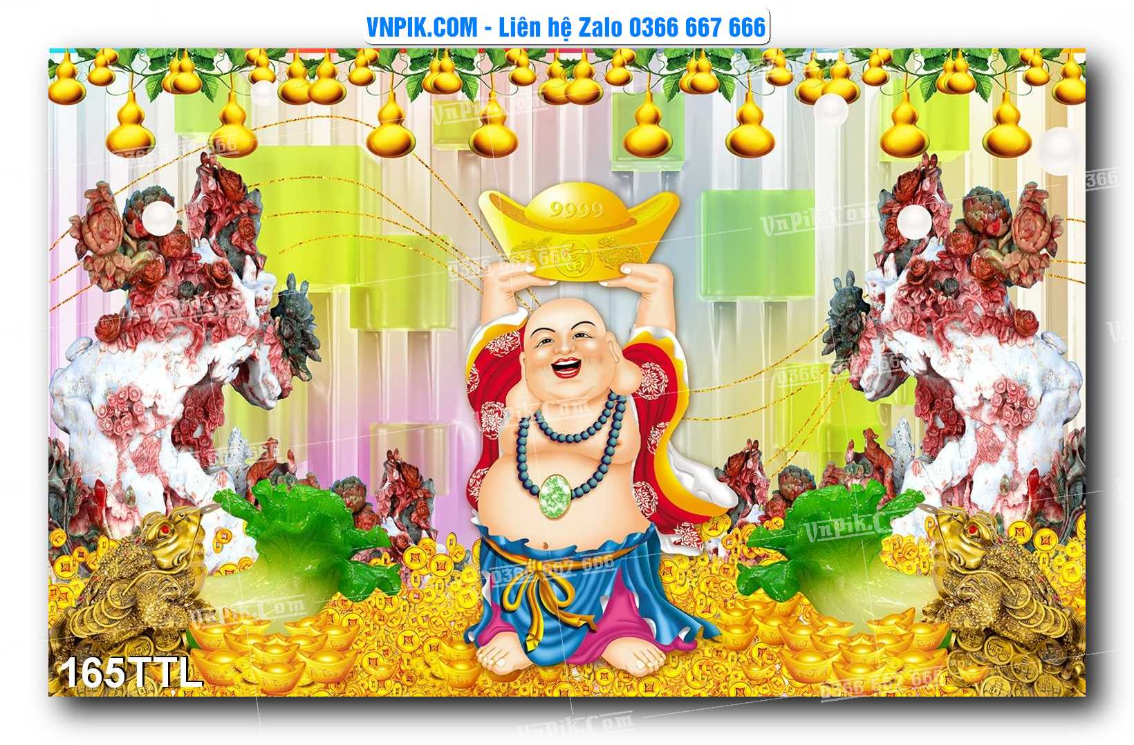 File PSD Vector Tranh Tài Lộc Mẫu Số 165TTL