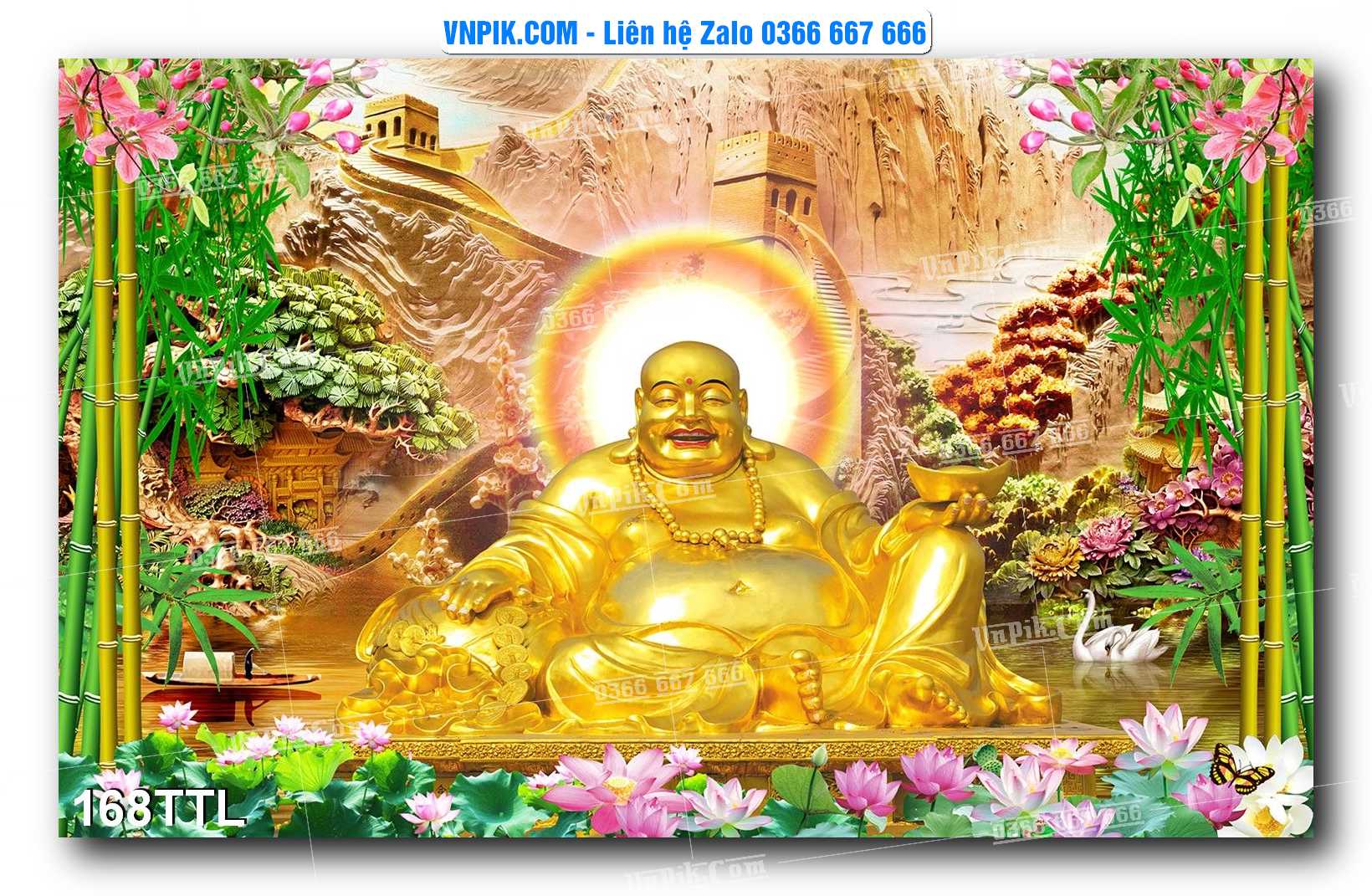 File PSD Vector Tranh Tài Lộc Mẫu Số 168TTL
