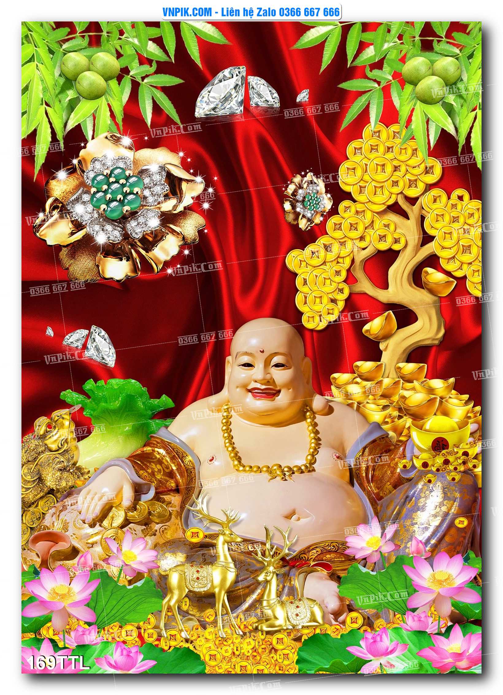 File PSD Vector Tranh Tài Lộc Mẫu Số 169TTL