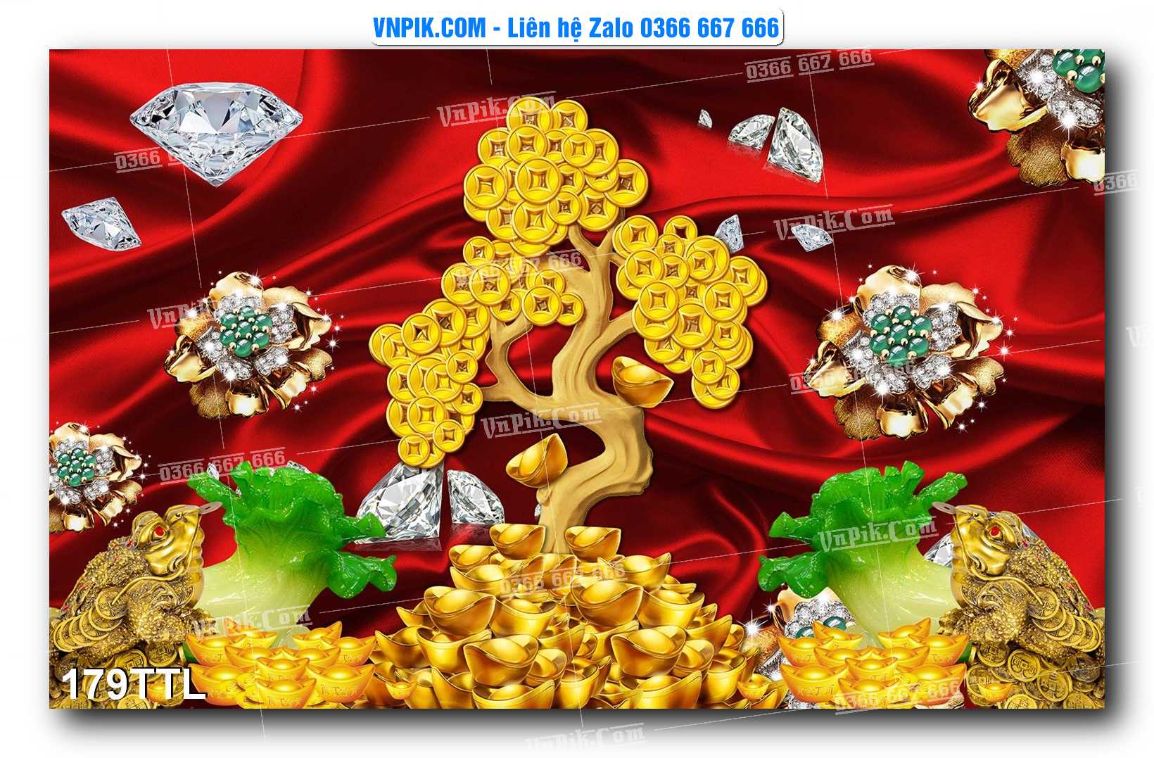File PSD Vector Tranh Tài Lộc Mẫu Số 179TTL