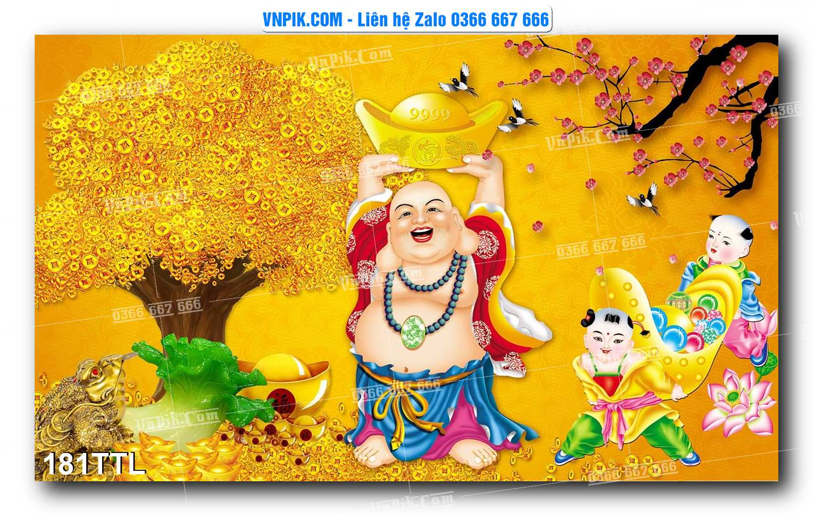 File PSD Vector Tranh Tài Lộc Mẫu Số 181TTL