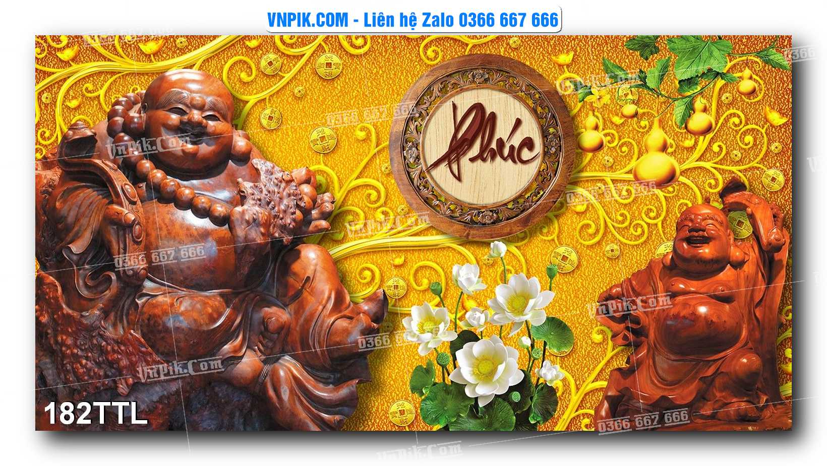 File PSD Vector Tranh Tài Lộc Mẫu Số 182TTL
