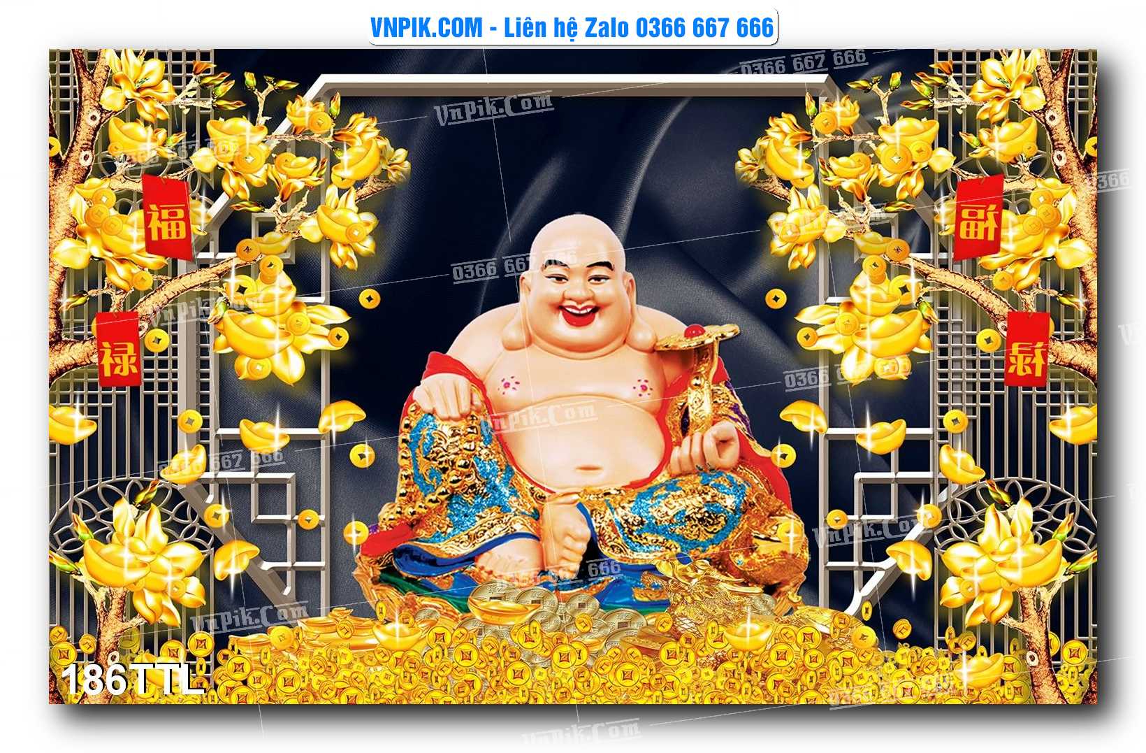 File PSD Vector Tranh Tài Lộc Mẫu Số 186TTL