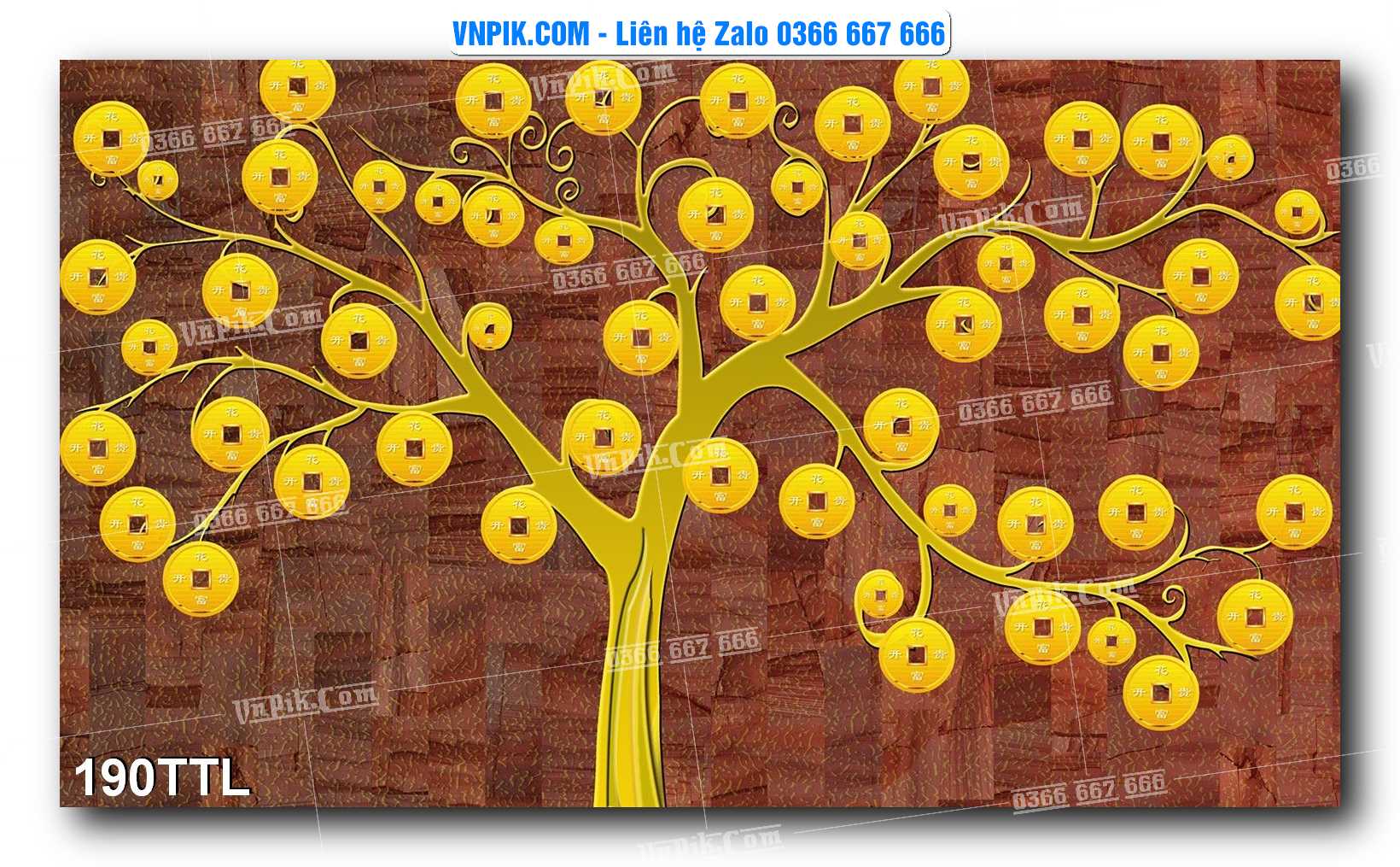 File PSD Vector Tranh Tài Lộc Mẫu Số 190TTL
