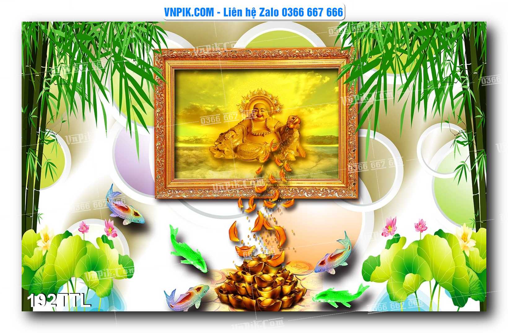 File PSD Vector Tranh Tài Lộc Mẫu Số 192TTL