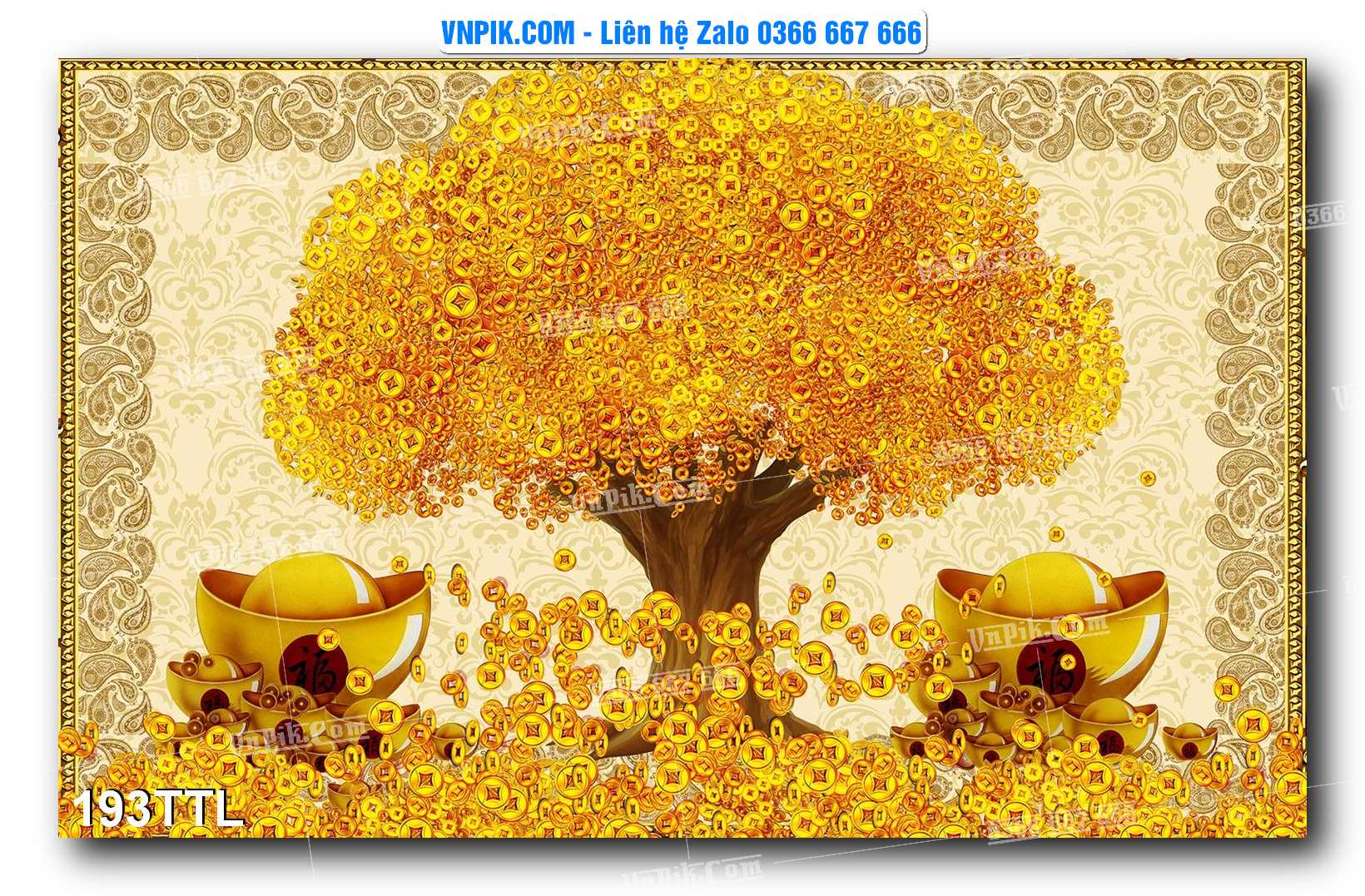 File PSD Vector Tranh Tài Lộc Mẫu Số 193TTL