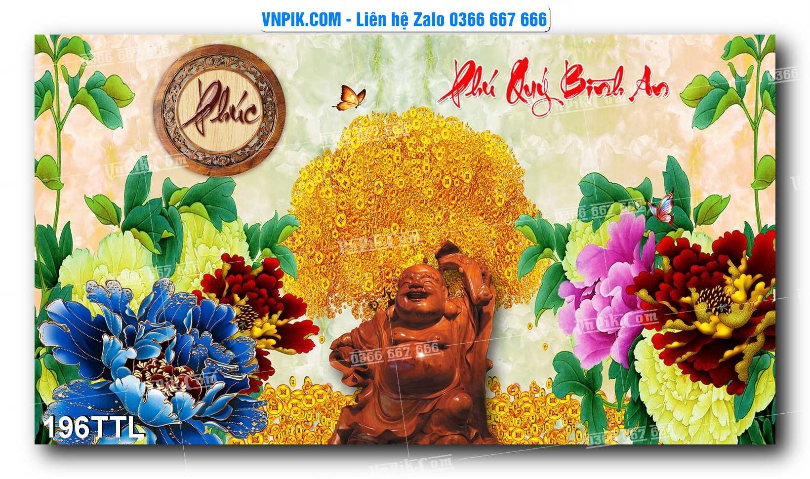 File PSD Vector Tranh Tài Lộc Mẫu Số 196TTL