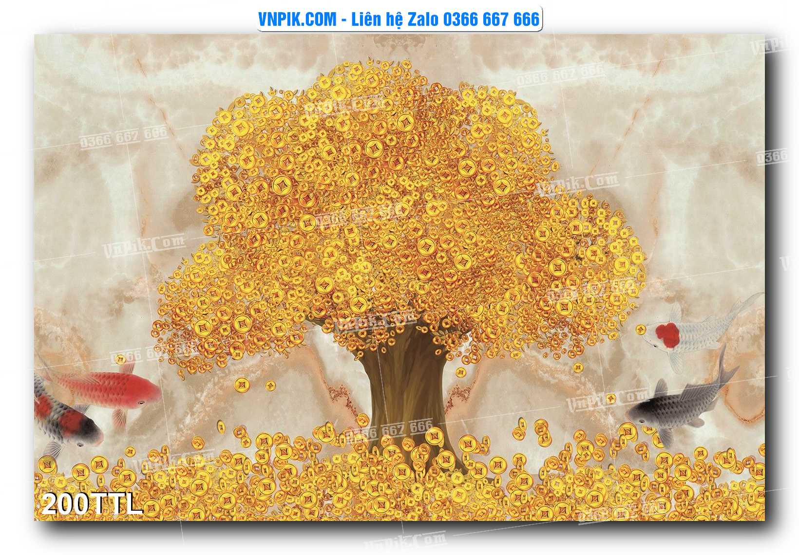 File PSD Vector Tranh Tài Lộc Mẫu Số 200TTL