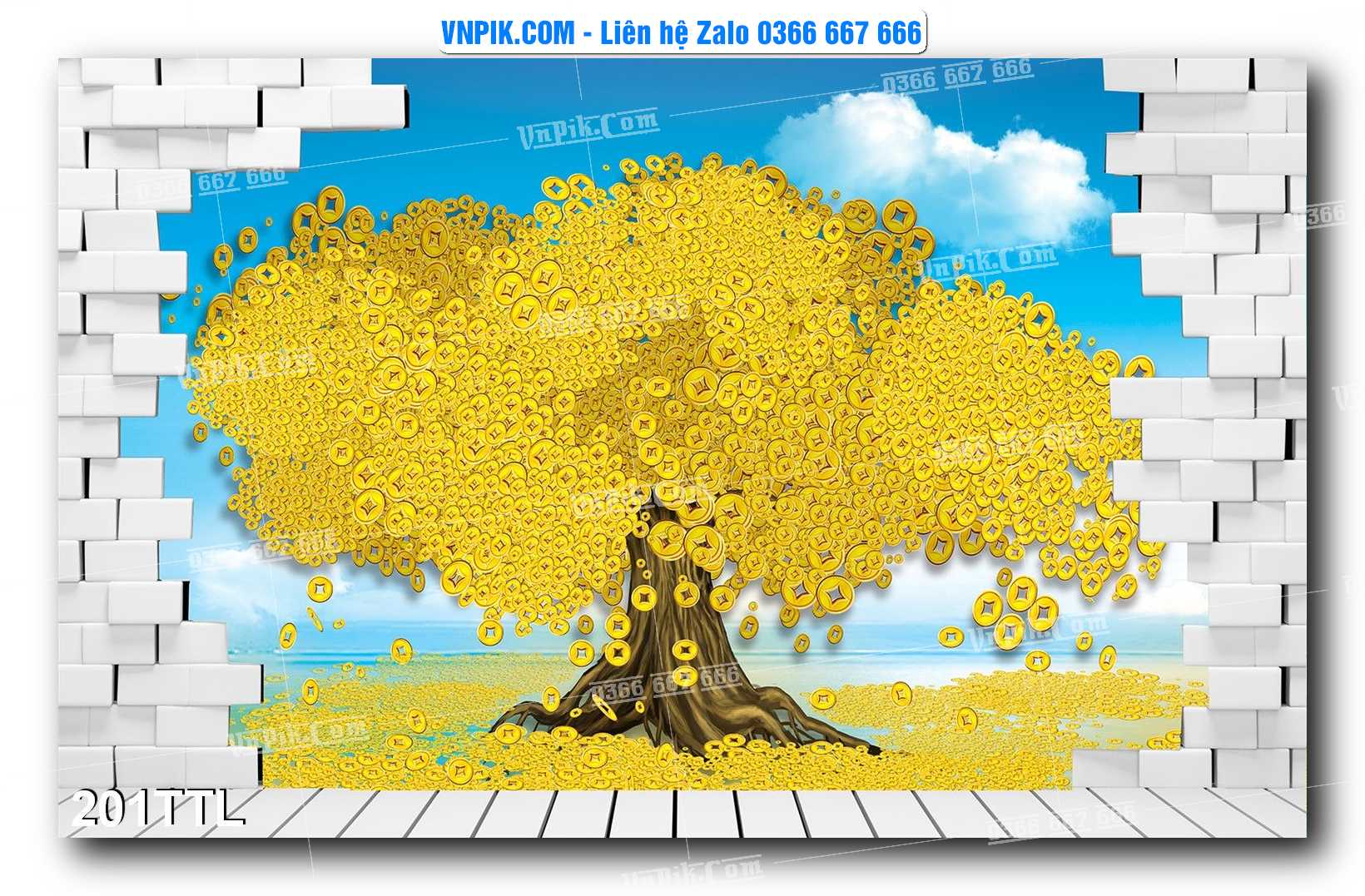 File PSD Vector Tranh Tài Lộc Mẫu Số 201TTL